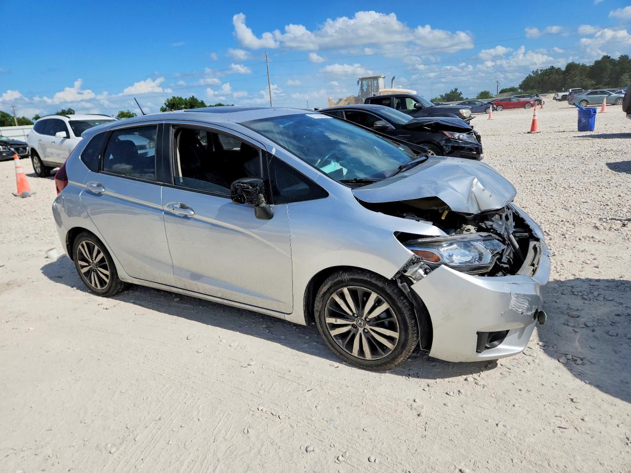 2015 Honda Fit Ex Silver vin: 3HGGK5G85FM724193