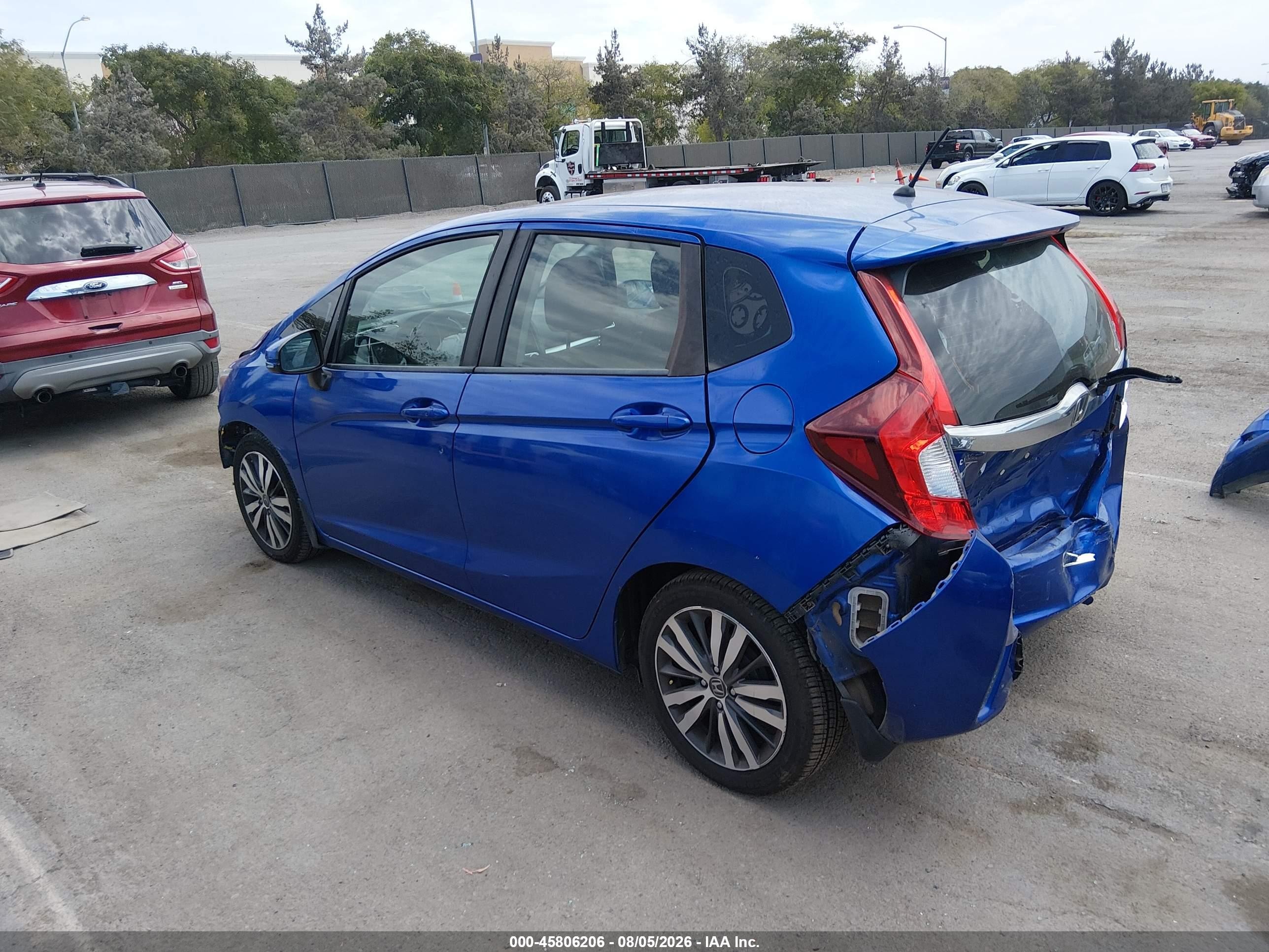 2015 Honda Fit Ex Blue vin: 3HGGK5G85FM726106