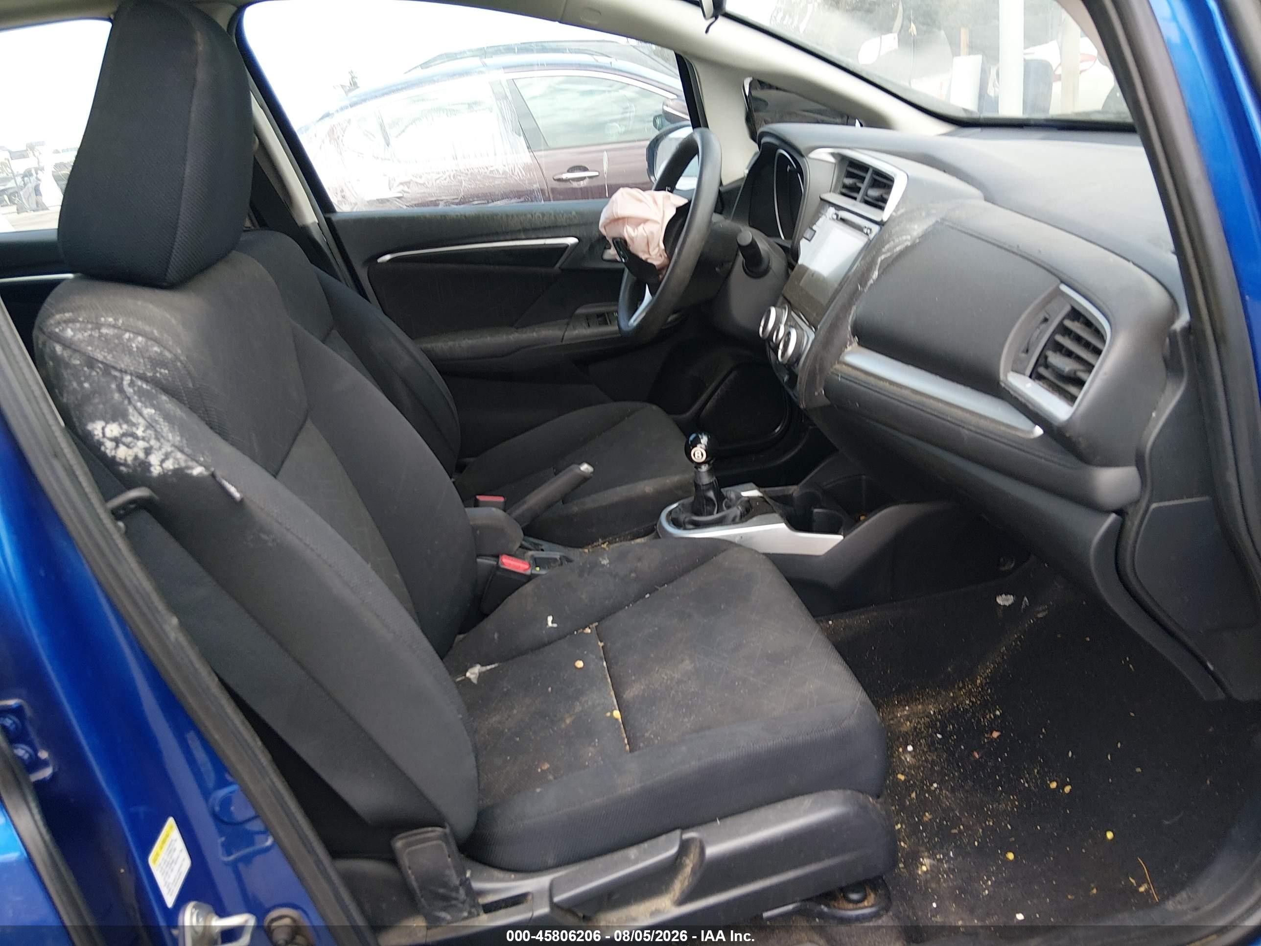 2015 Honda Fit Ex Blue vin: 3HGGK5G85FM726106