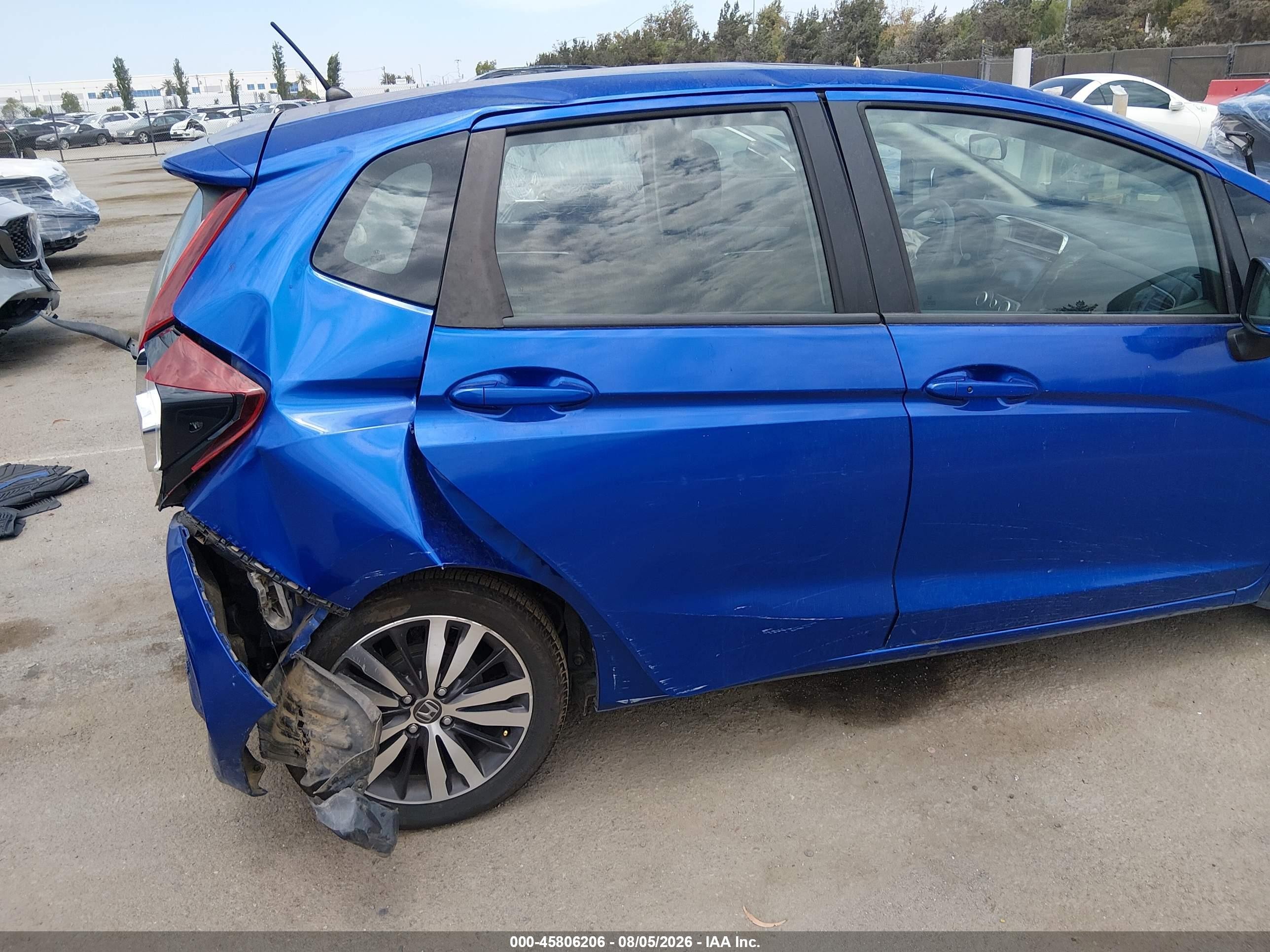 2015 Honda Fit Ex Blue vin: 3HGGK5G85FM726106