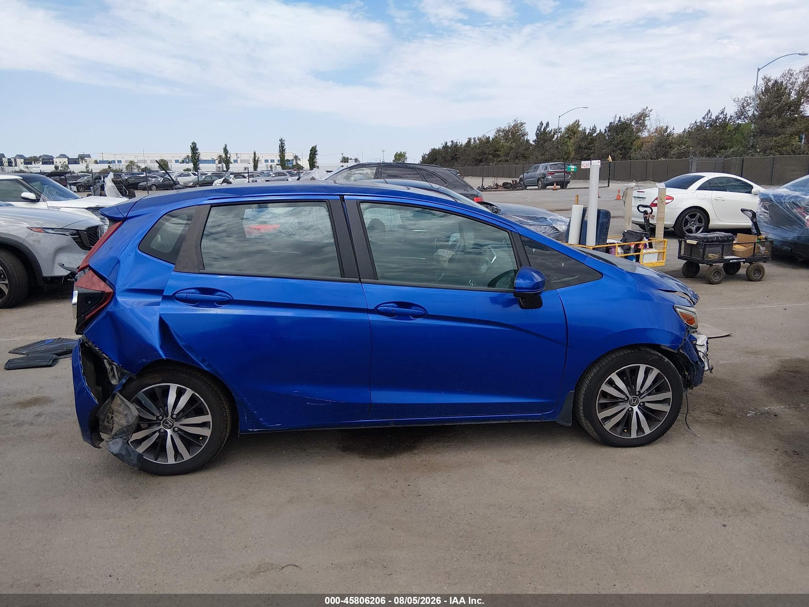 2015 Honda Fit Ex Blue vin: 3HGGK5G85FM726106