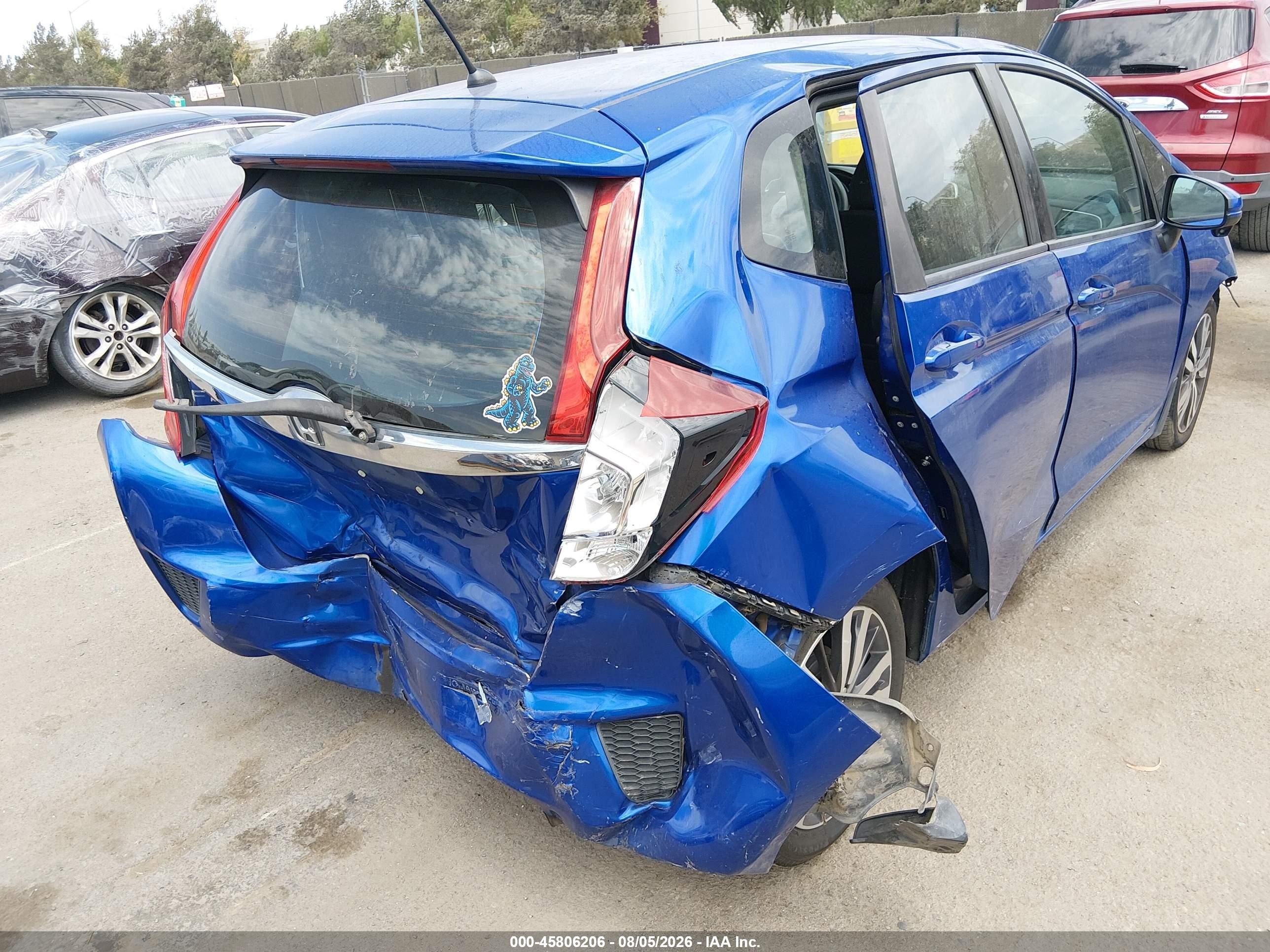 2015 Honda Fit Ex Blue vin: 3HGGK5G85FM726106
