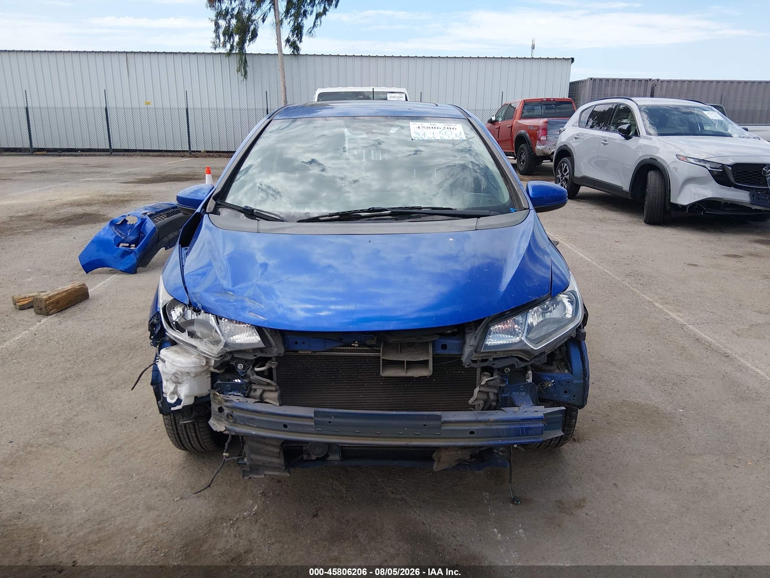 2015 Honda Fit Ex Blue vin: 3HGGK5G85FM726106