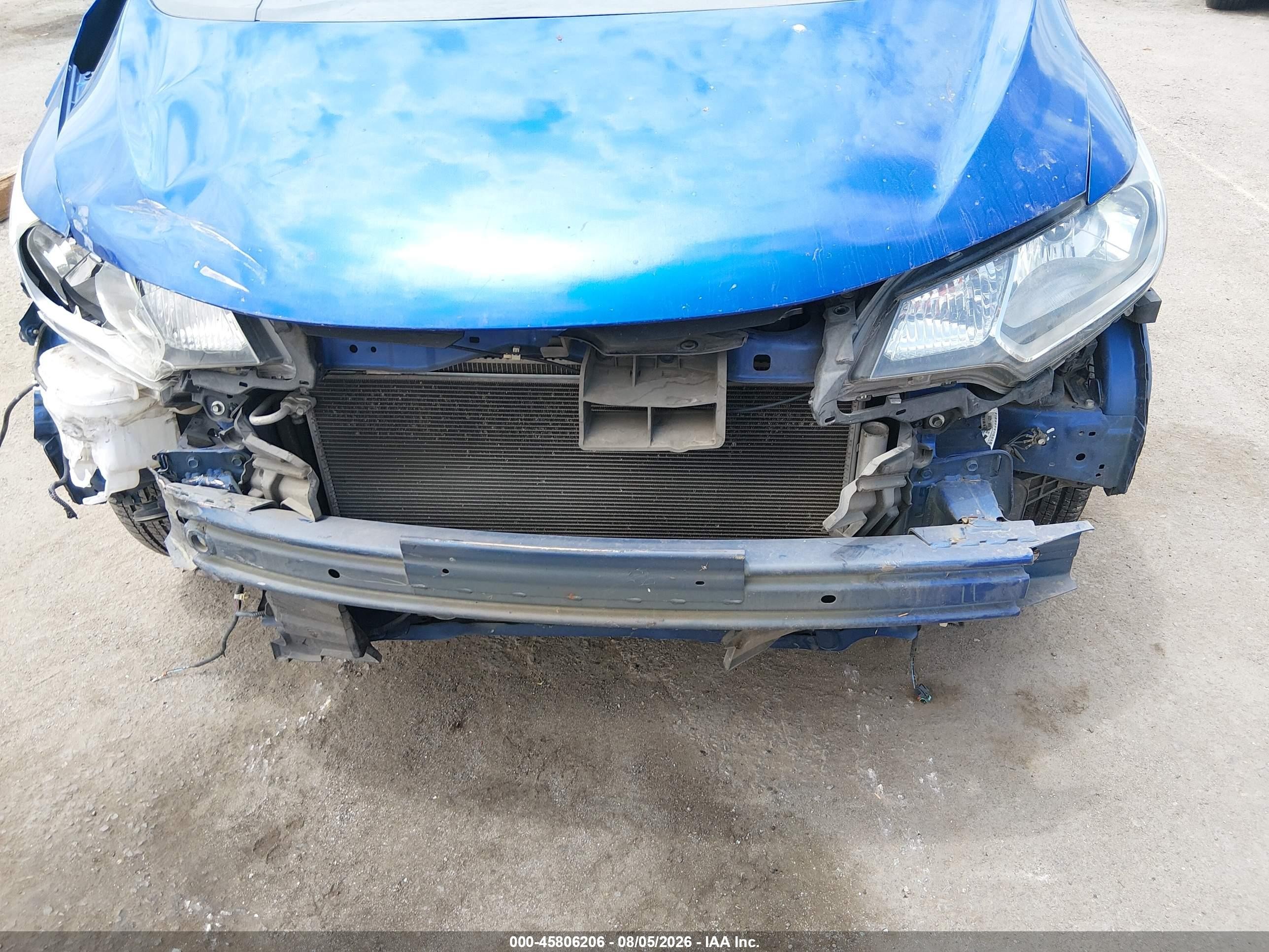 2015 Honda Fit Ex Blue vin: 3HGGK5G85FM726106