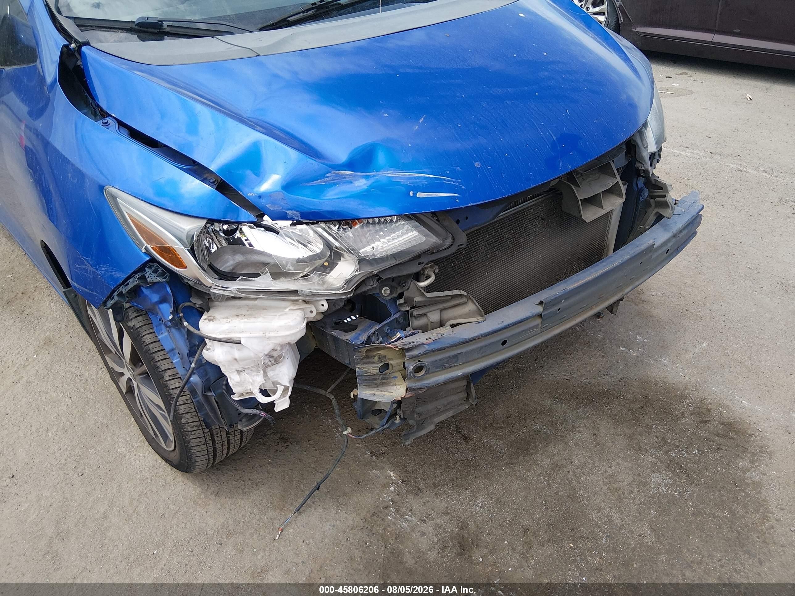 2015 Honda Fit Ex Blue vin: 3HGGK5G85FM726106