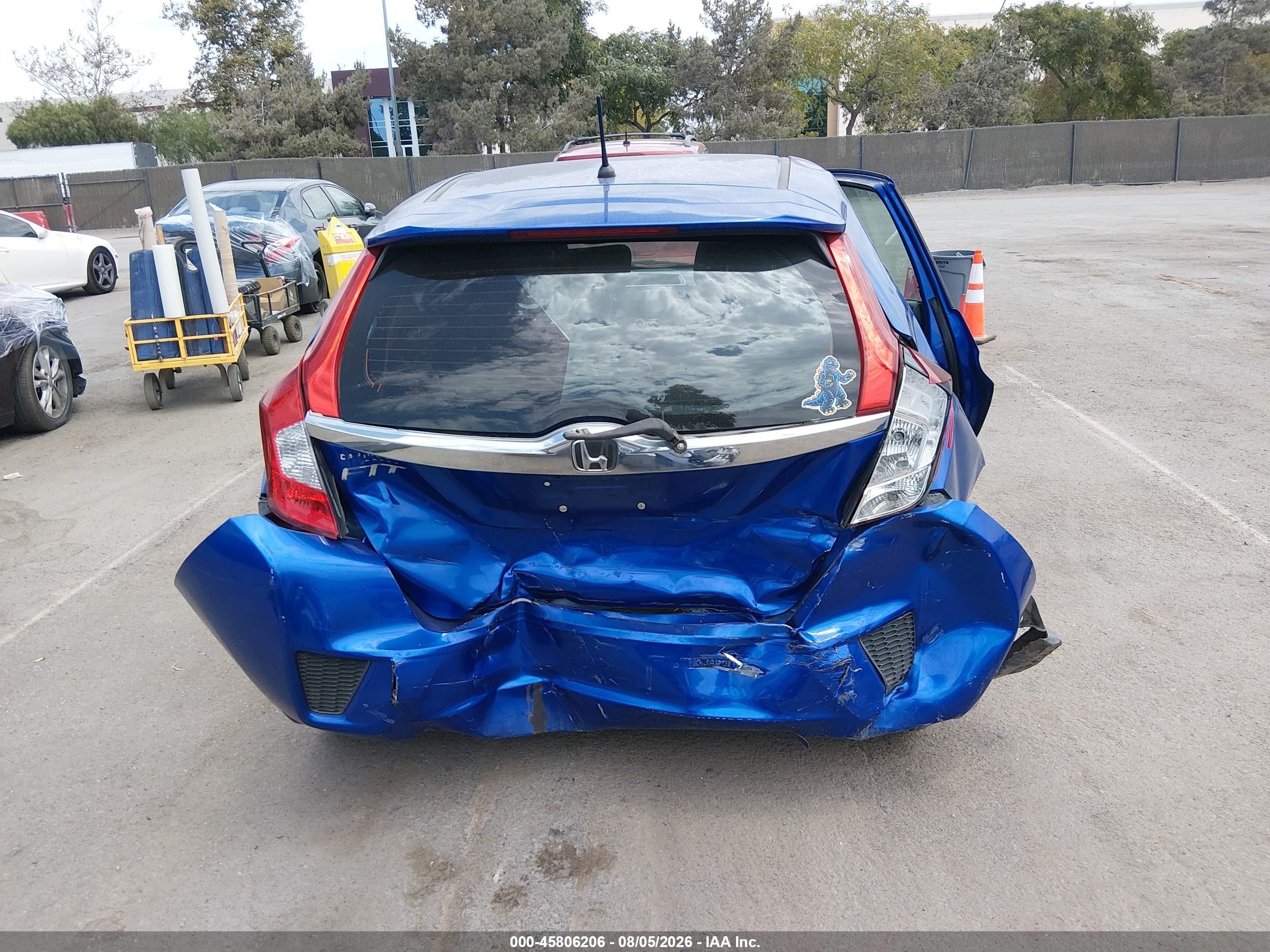 2015 Honda Fit Ex Blue vin: 3HGGK5G85FM726106