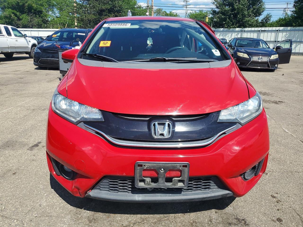 2015 Honda Fit Ex/exl Red vin: 3HGGK5G86FM720590