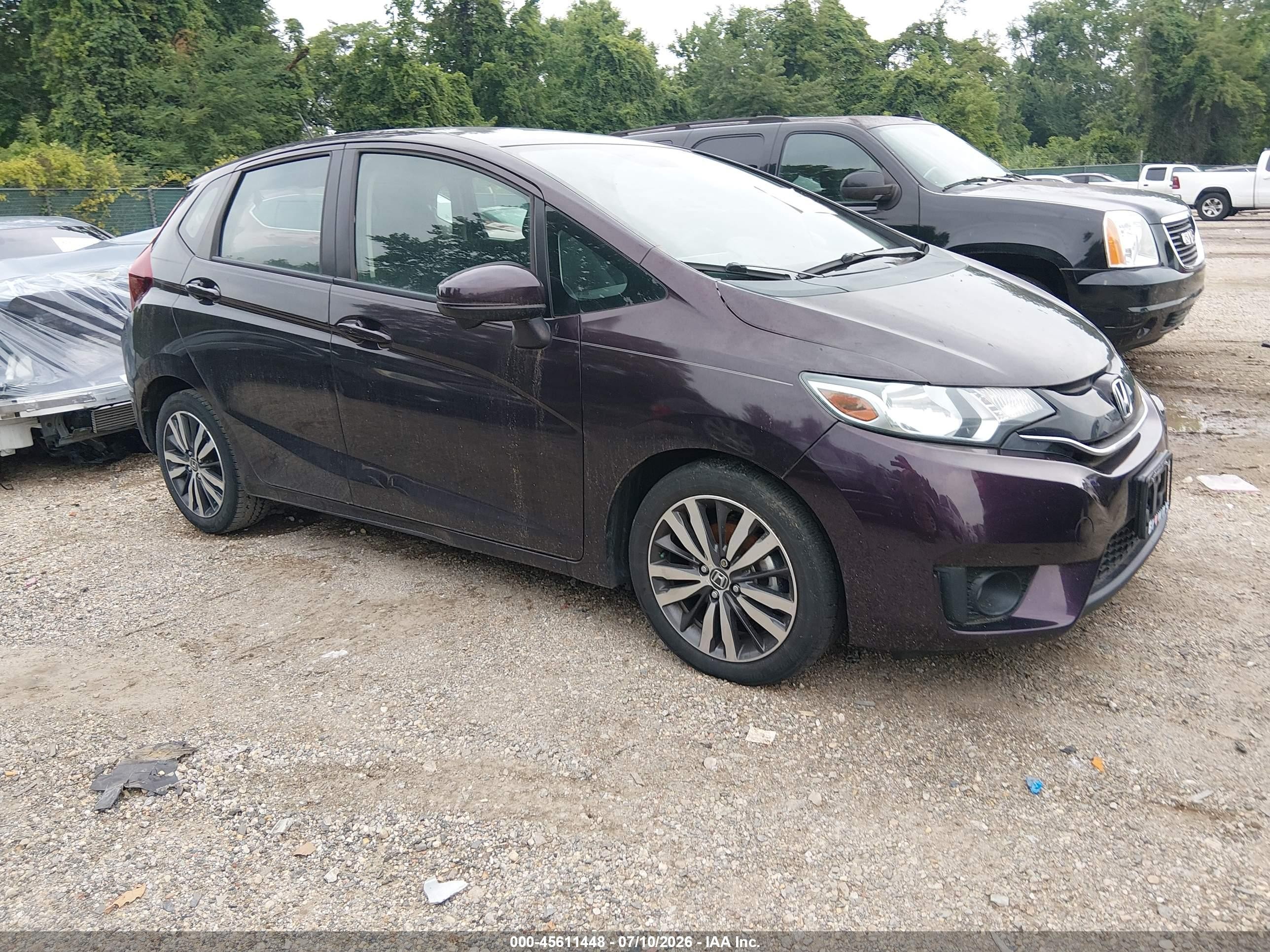 2015 Honda Fit Ex Purple vin: 3HGGK5G86FM745098