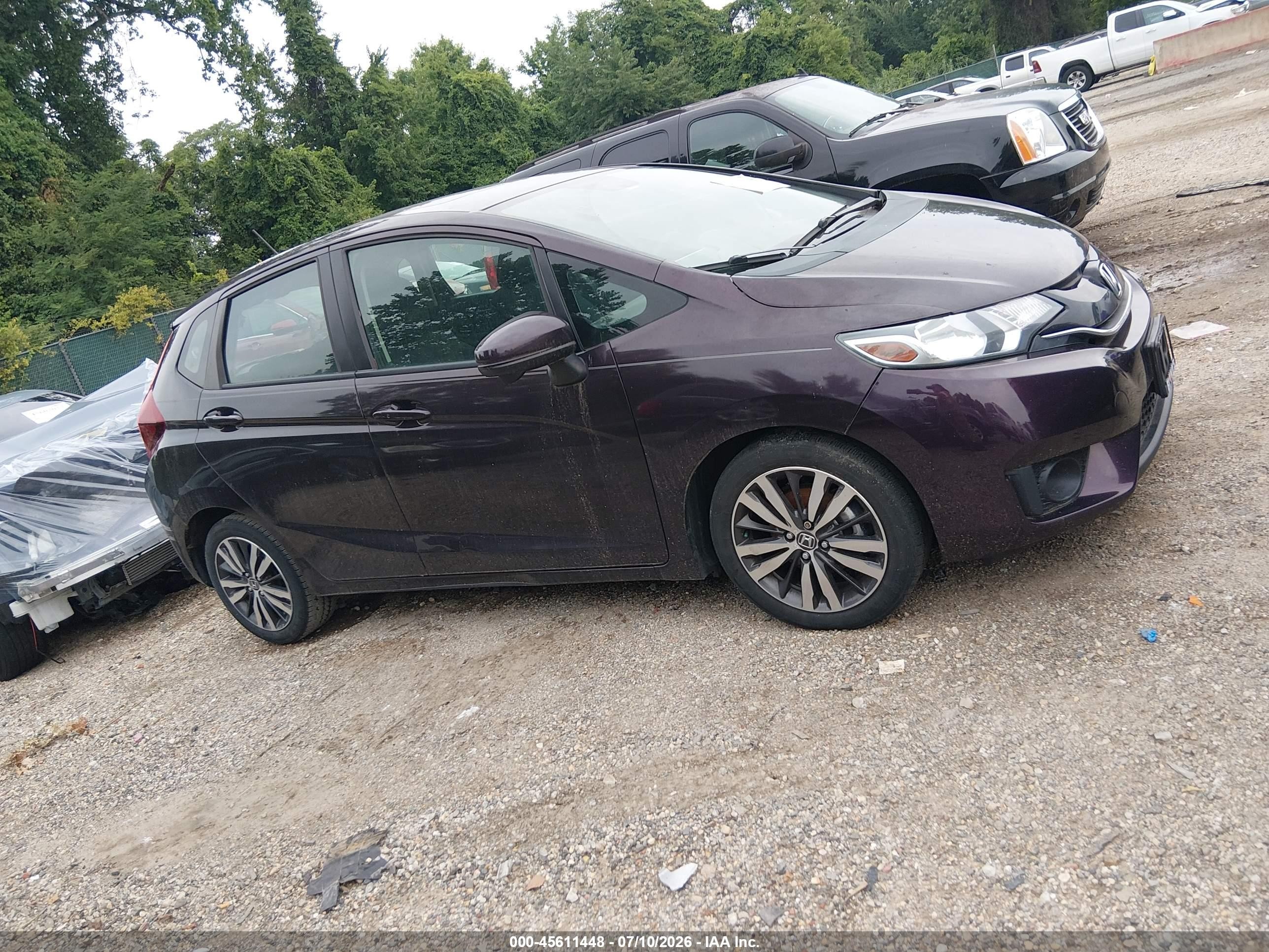 2015 Honda Fit Ex Purple vin: 3HGGK5G86FM745098