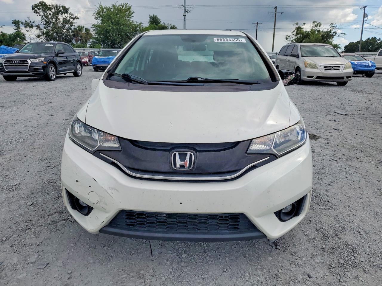 2015 Honda Fit Ex White vin: 3HGGK5G87FM721974