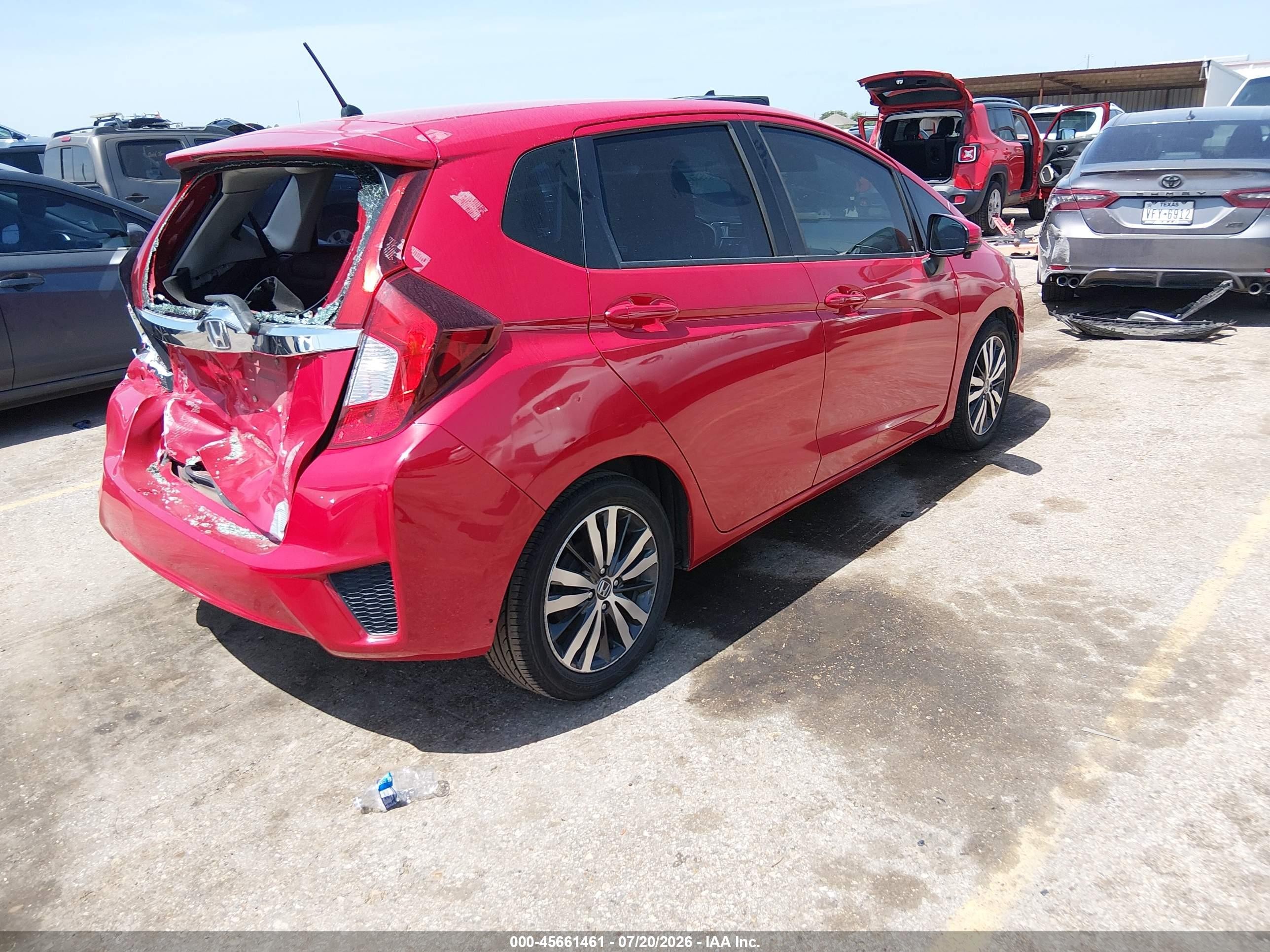 2015 Honda Fit Ex Red vin: 3HGGK5G89FM764924