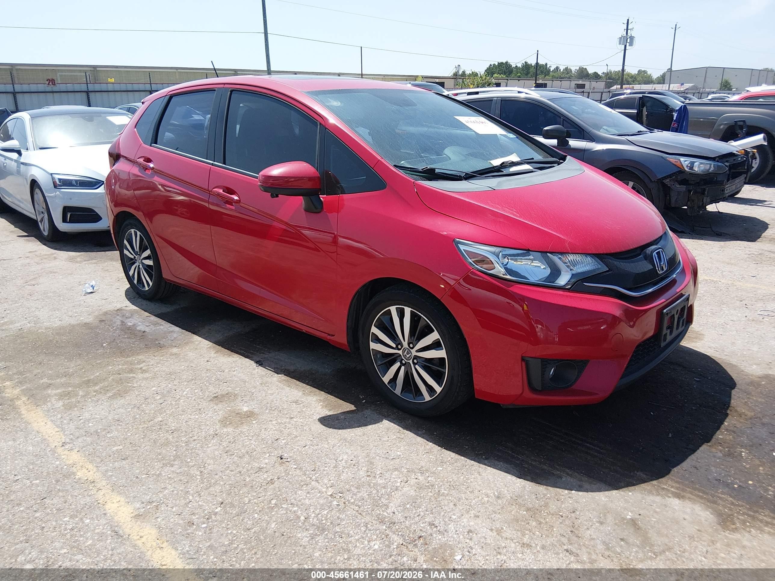 2015 Honda Fit Ex Red vin: 3HGGK5G89FM764924