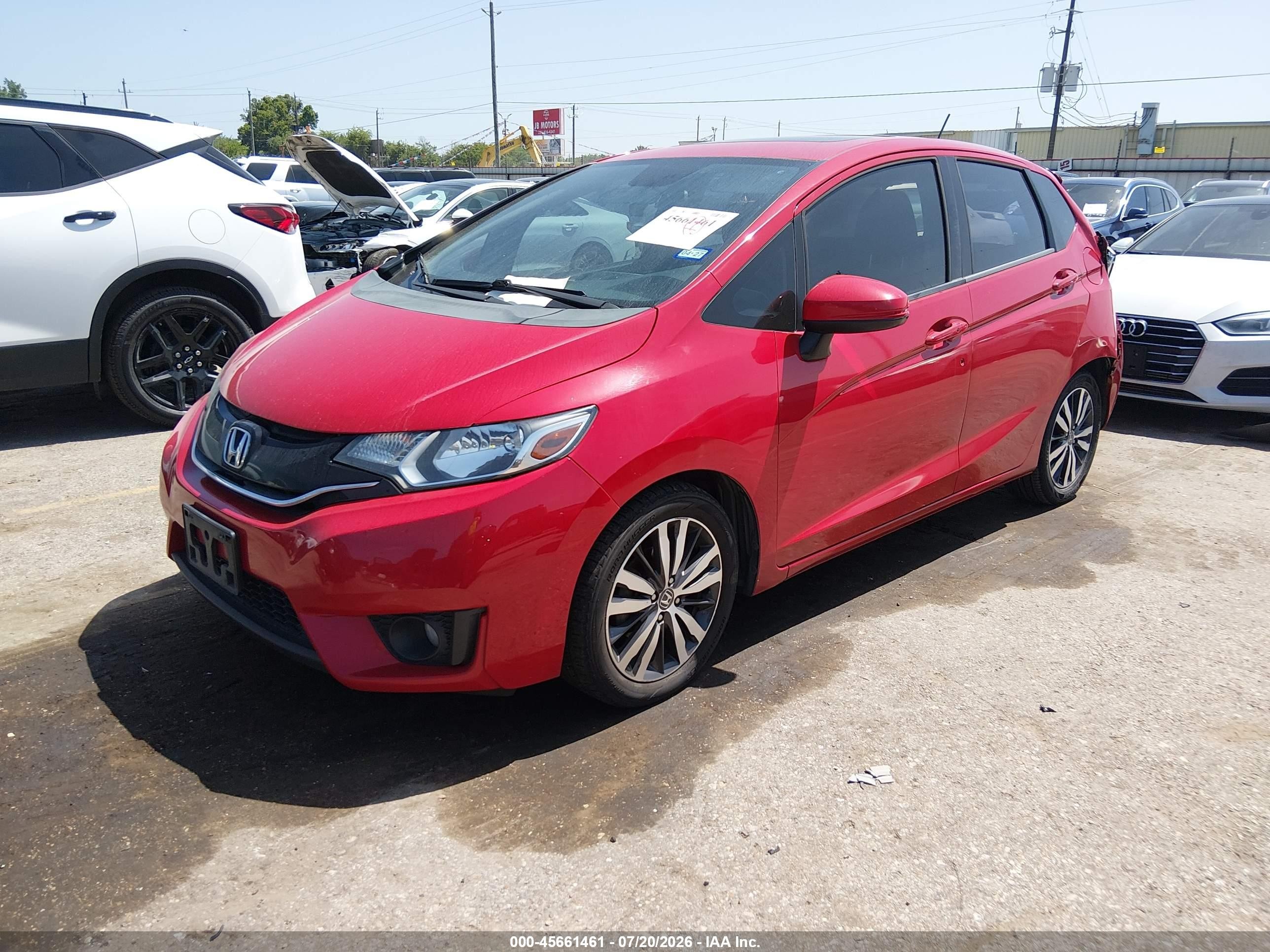 2015 Honda Fit Ex Red vin: 3HGGK5G89FM764924
