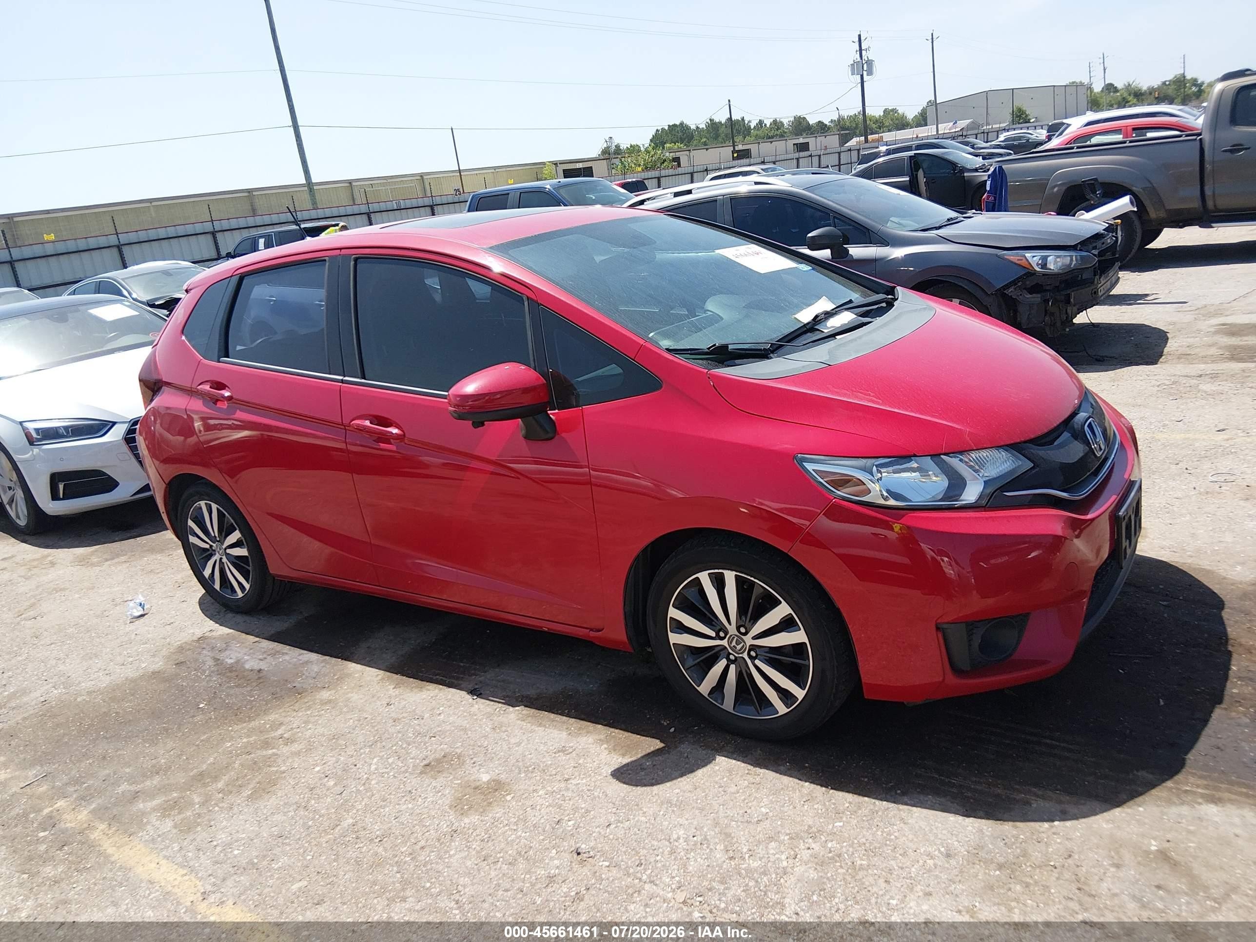2015 Honda Fit Ex Red vin: 3HGGK5G89FM764924