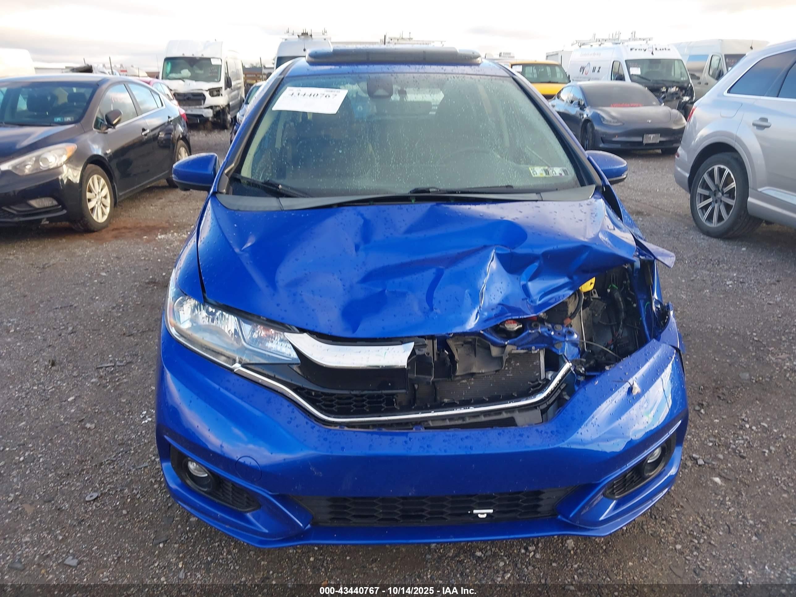 2018 Honda Fit Ex-l Blue vin: 3HGGK5H08JM710323