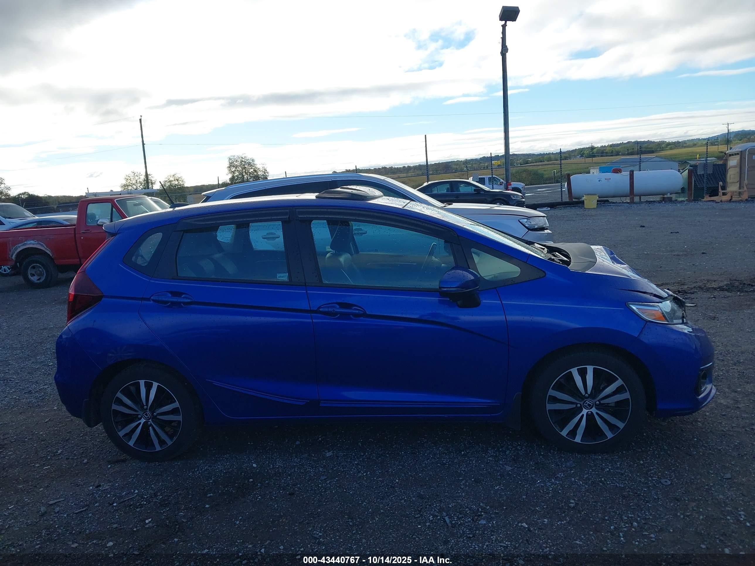 2018 Honda Fit Ex-l Blue vin: 3HGGK5H08JM710323