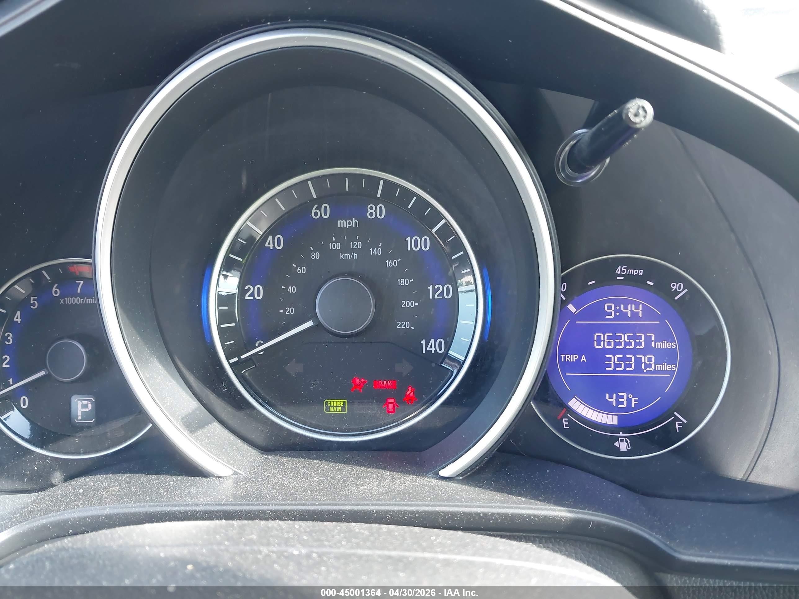 2019 Honda Fit Lx Серый vin: 3HGGK5H40KM734054