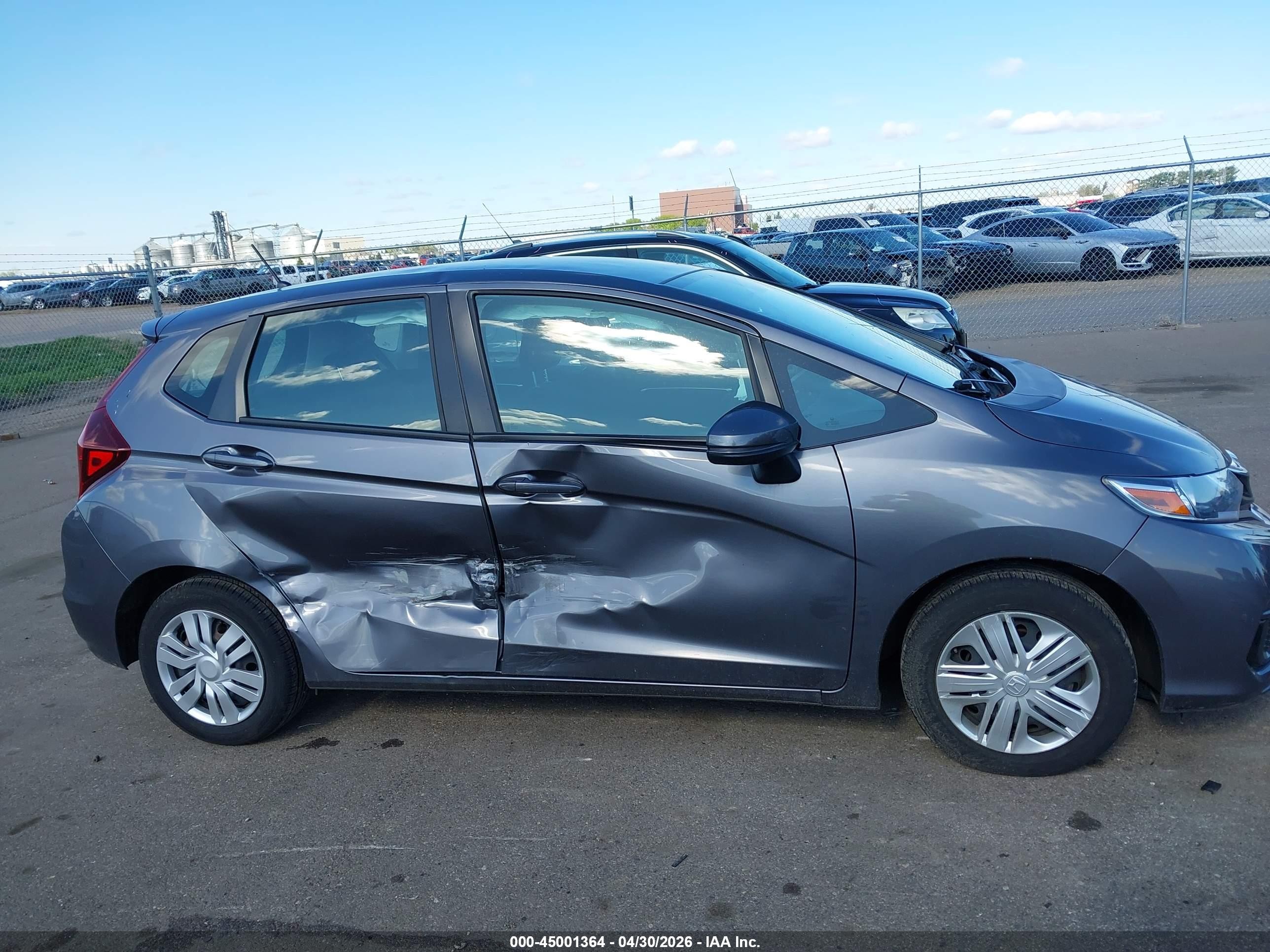 2019 Honda Fit Lx Серый vin: 3HGGK5H40KM734054