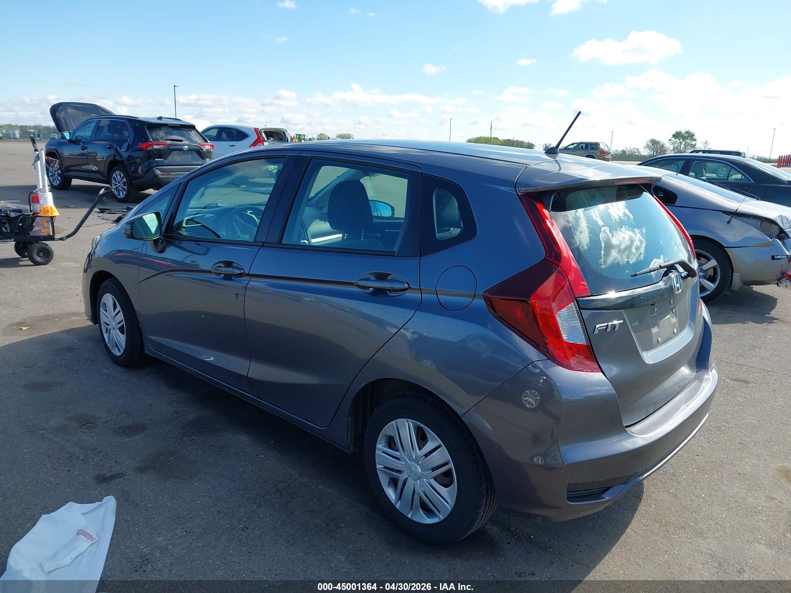 2019 Honda Fit Lx Серый vin: 3HGGK5H40KM734054
