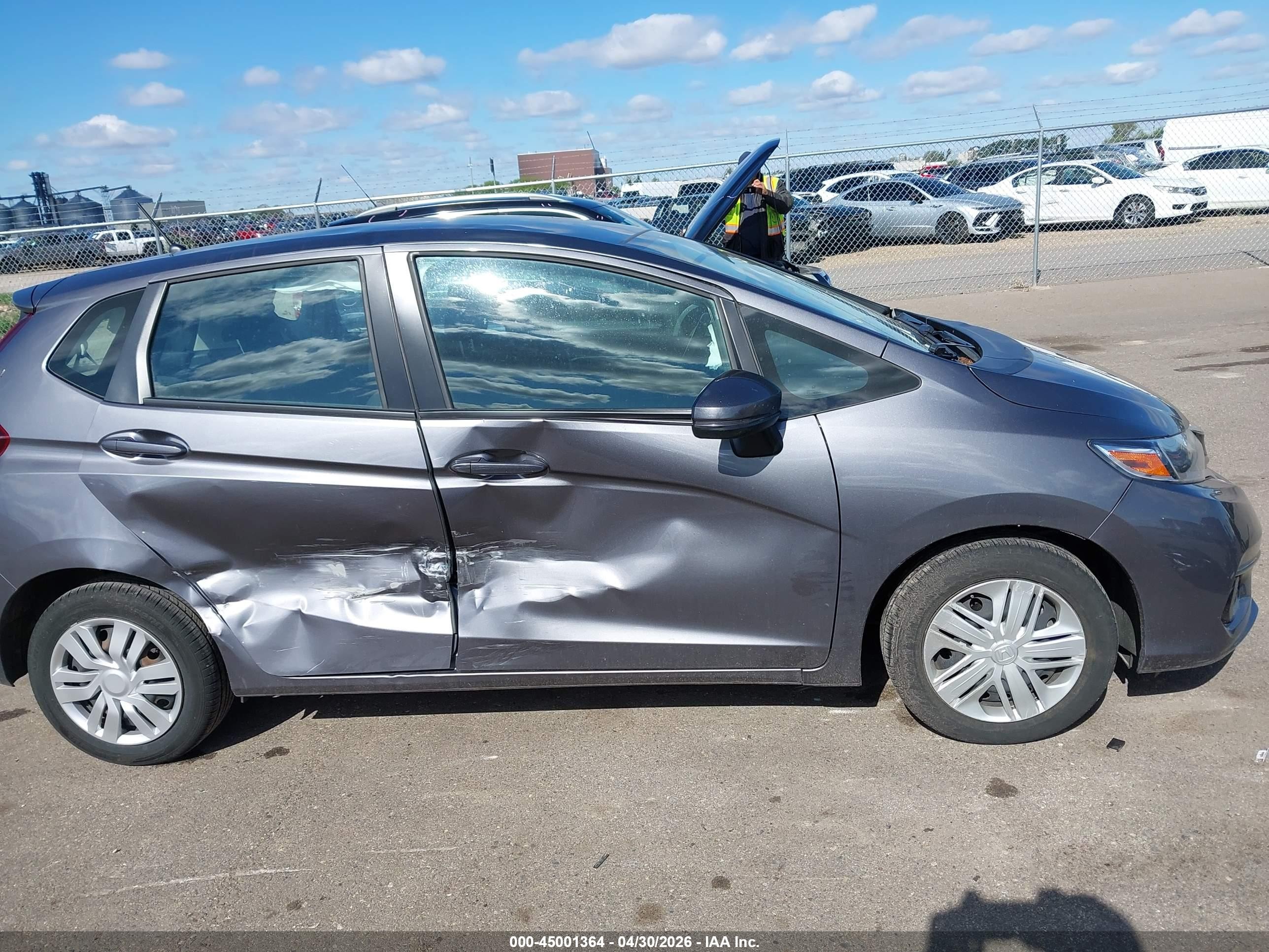 2019 Honda Fit Lx Серый vin: 3HGGK5H40KM734054