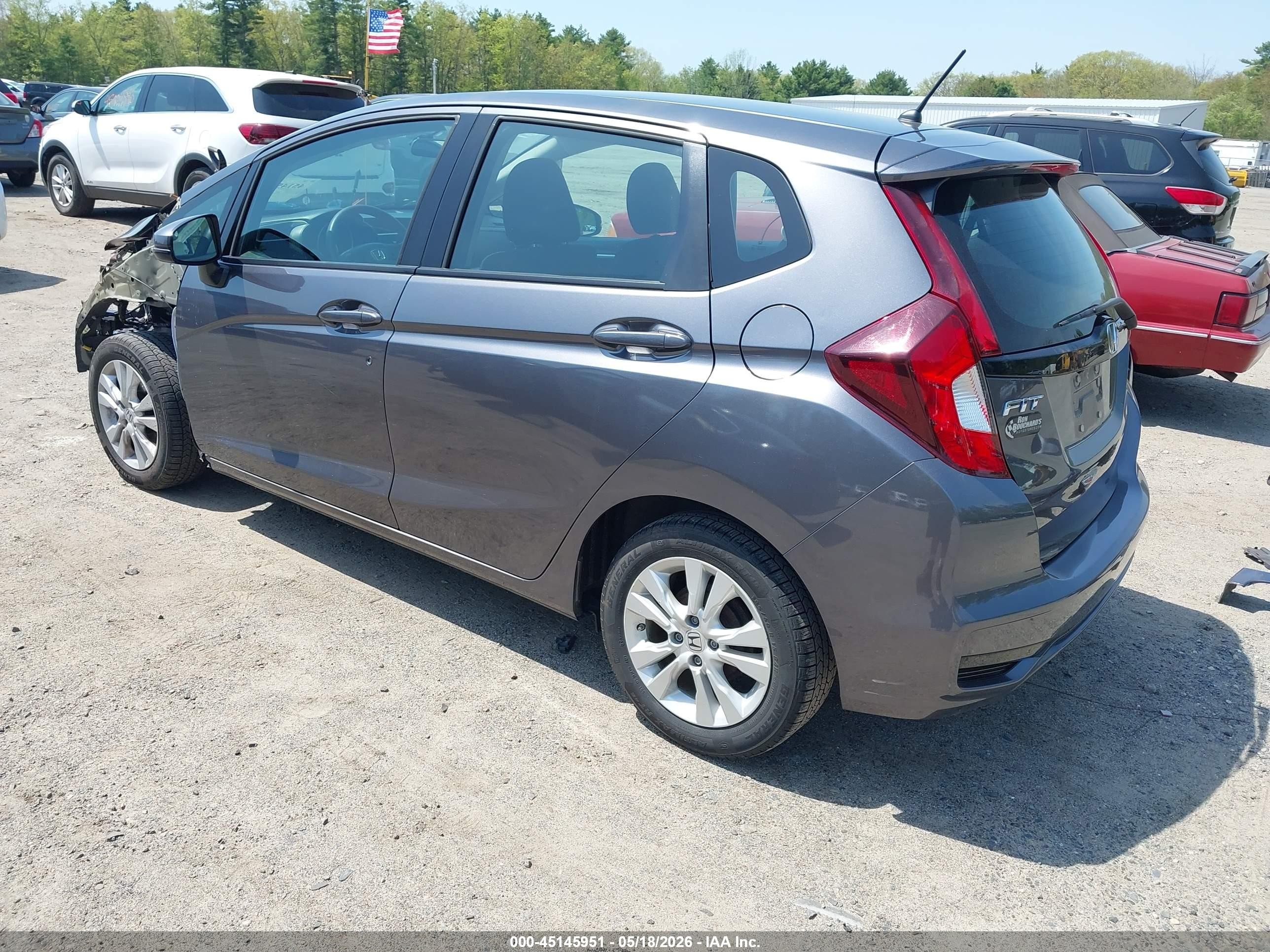 2019 Honda Fit Lx Gray vin: 3HGGK5H41KM750473