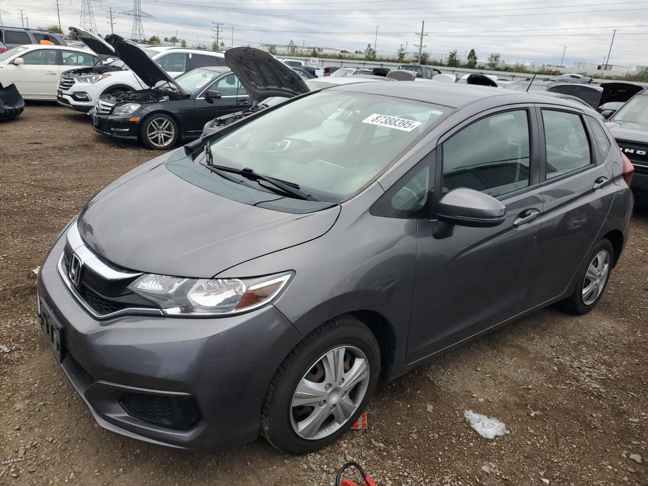 2018 Honda Fit Lx Gray vin: 3HGGK5H42JM727802