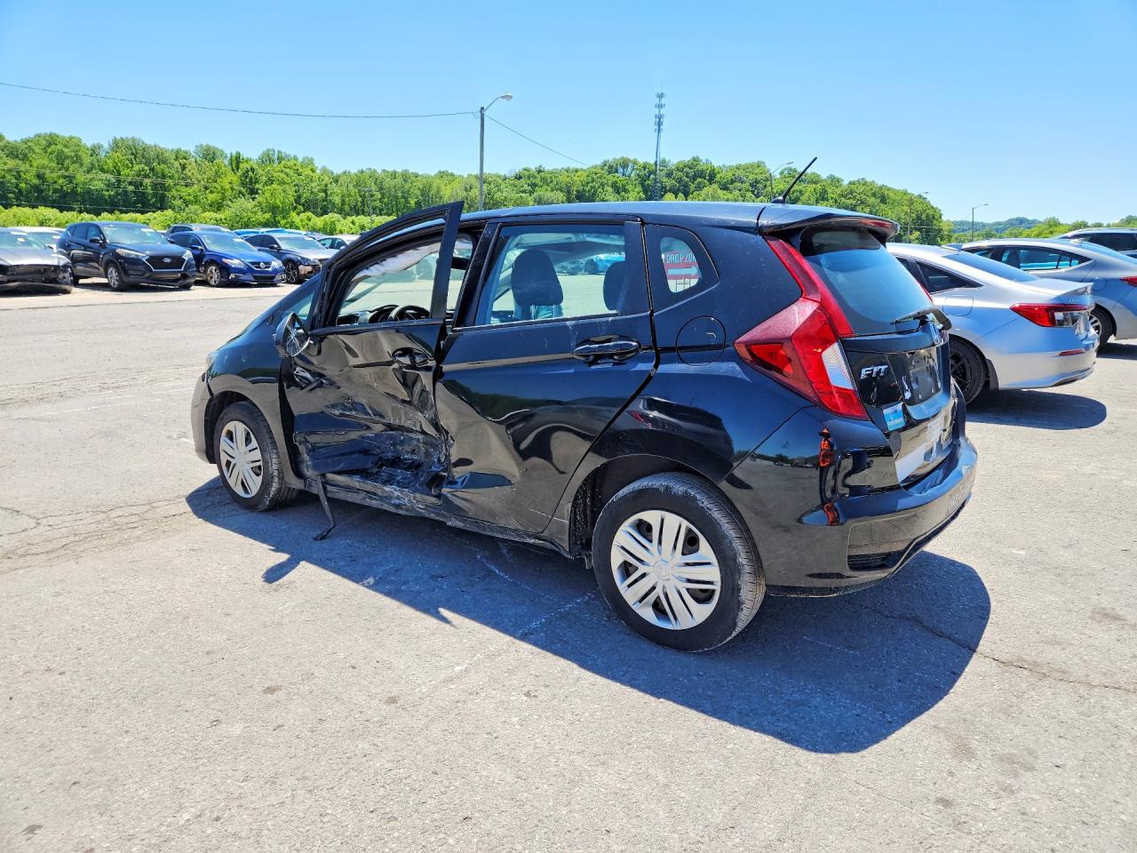 2019 Honda Fit Lx Black vin: 3HGGK5H42KM700472