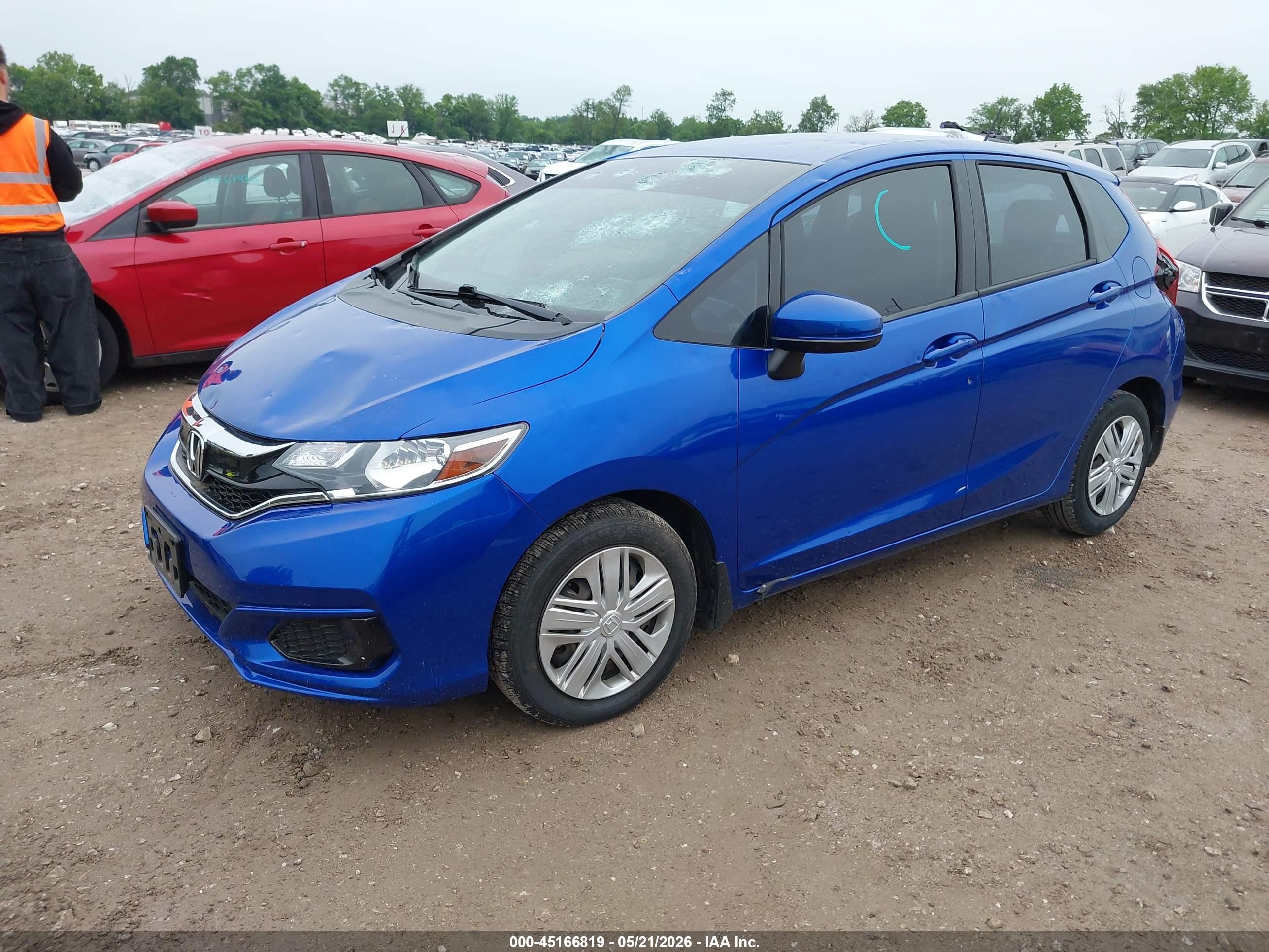 2019 Honda Fit Lx Синий vin: 3HGGK5H42KM751910