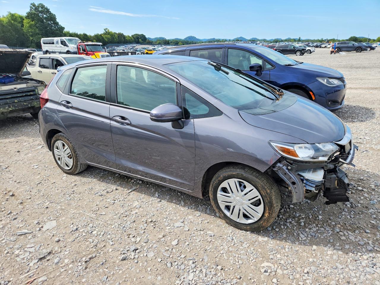 2019 Honda Fit Lx Gray vin: 3HGGK5H43KM703753