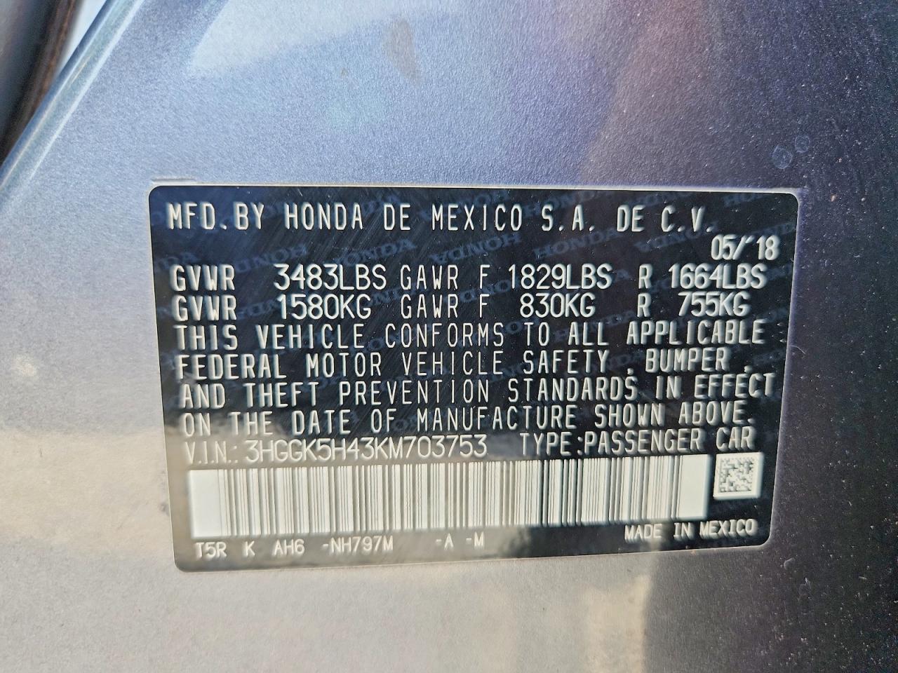 2019 Honda Fit Lx Gray vin: 3HGGK5H43KM703753
