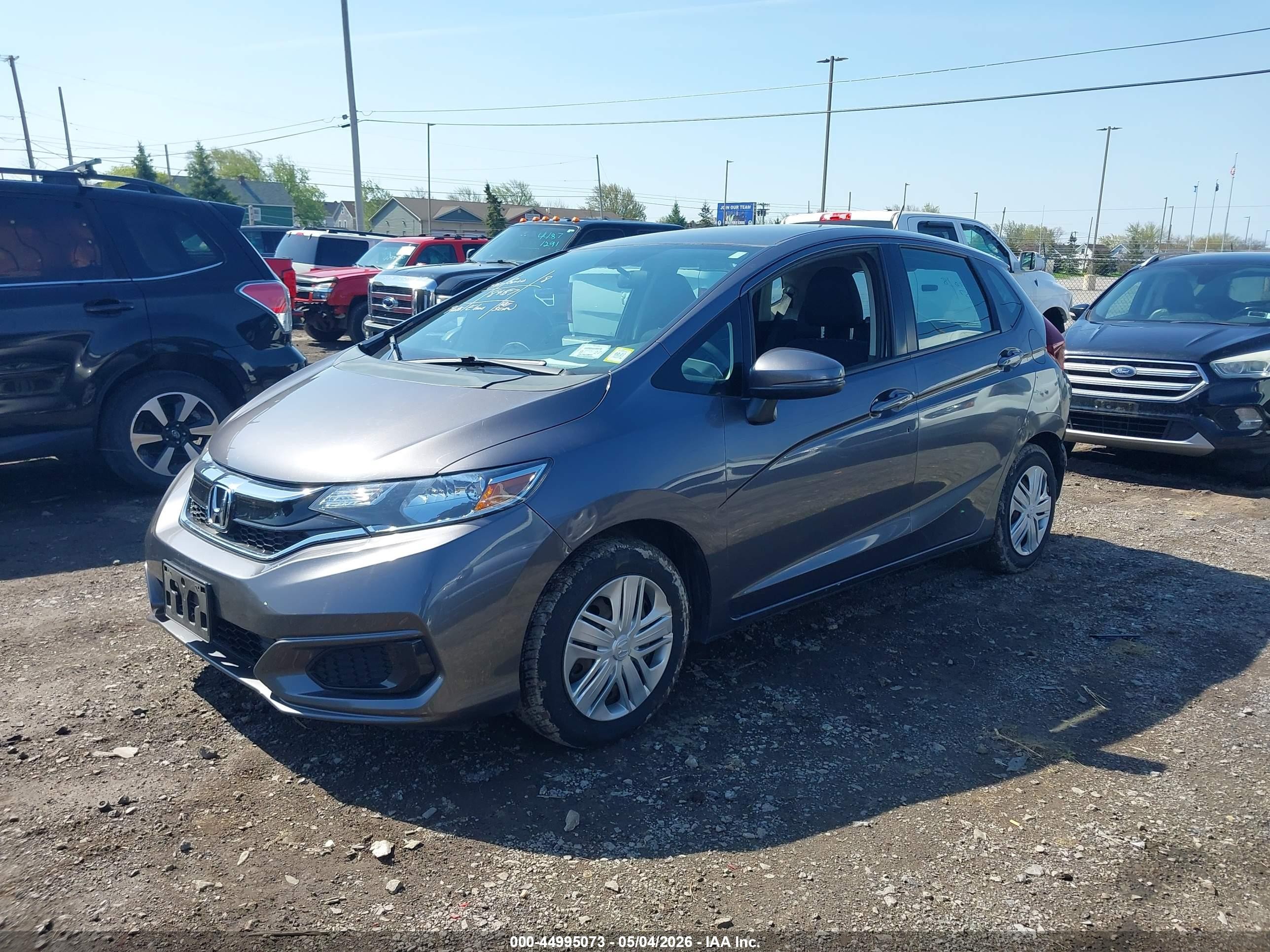 2019 Honda Fit Lx Серый vin: 3HGGK5H44KM715555