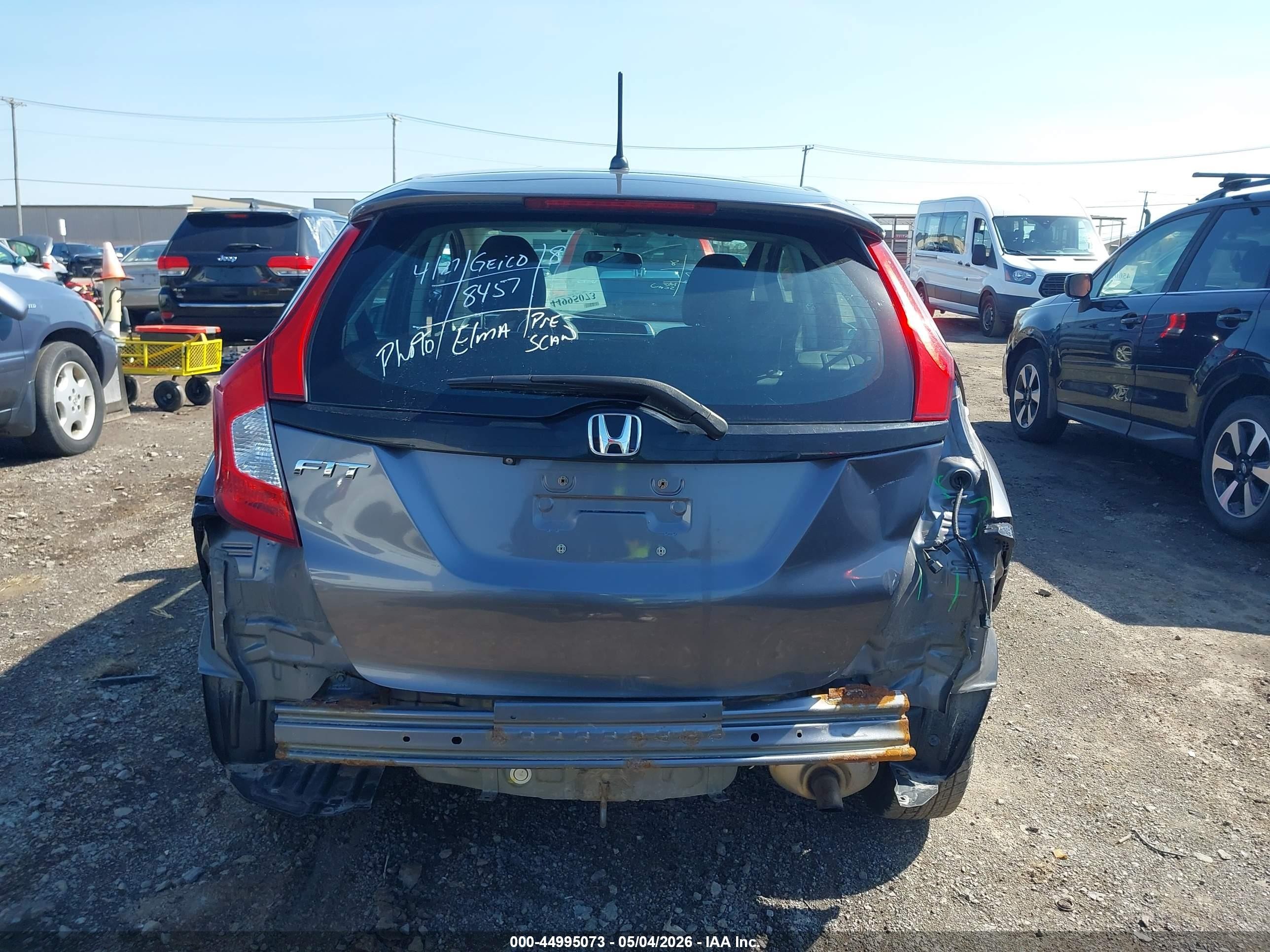 2019 Honda Fit Lx Серый vin: 3HGGK5H44KM715555