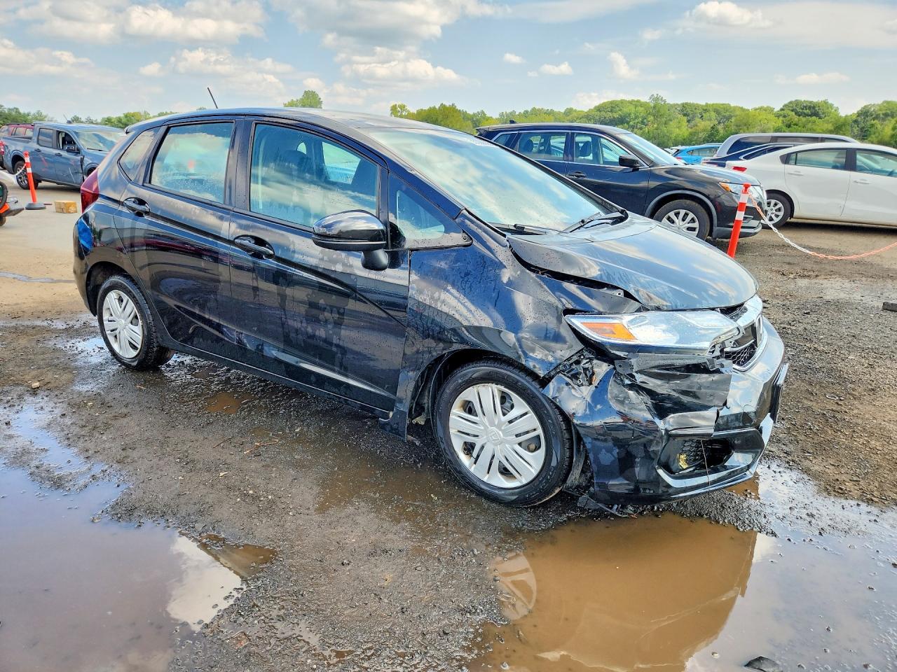 2019 Honda Fit Lx Black vin: 3HGGK5H44KM748197