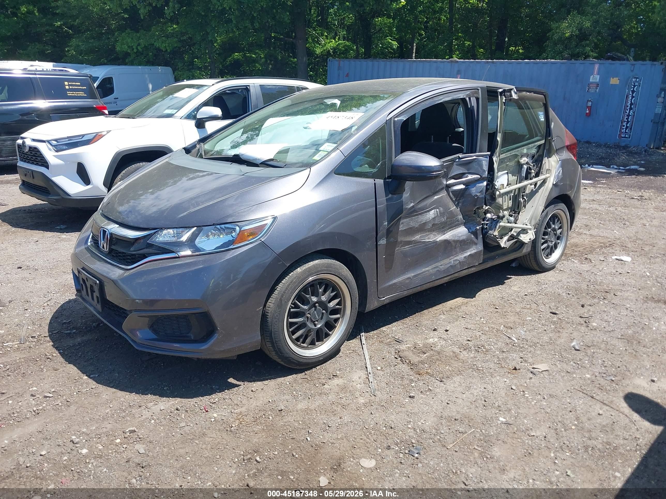 2019 Honda Fit Lx Серый vin: 3HGGK5H45KM724300