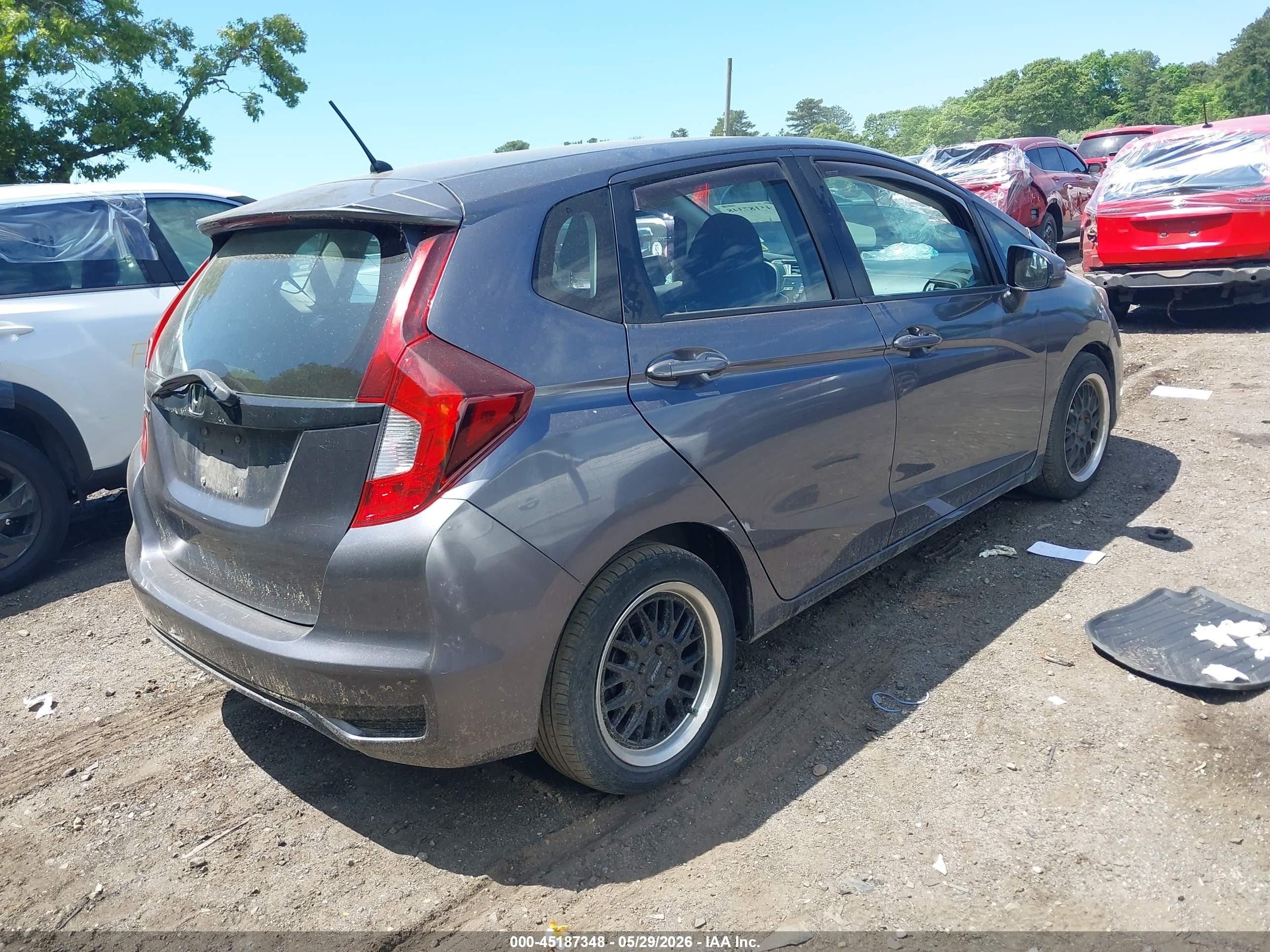 2019 Honda Fit Lx Серый vin: 3HGGK5H45KM724300