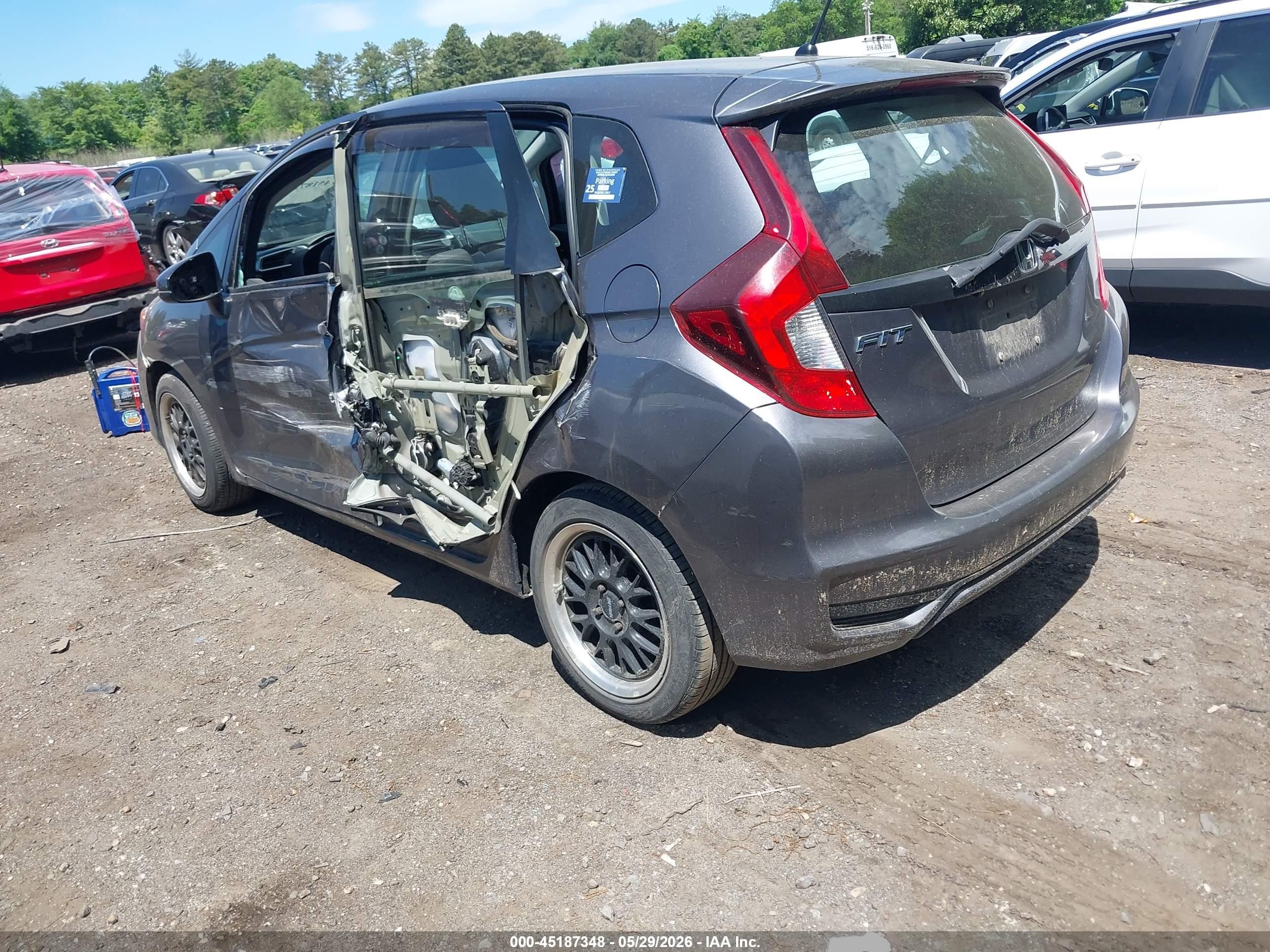 2019 Honda Fit Lx Серый vin: 3HGGK5H45KM724300