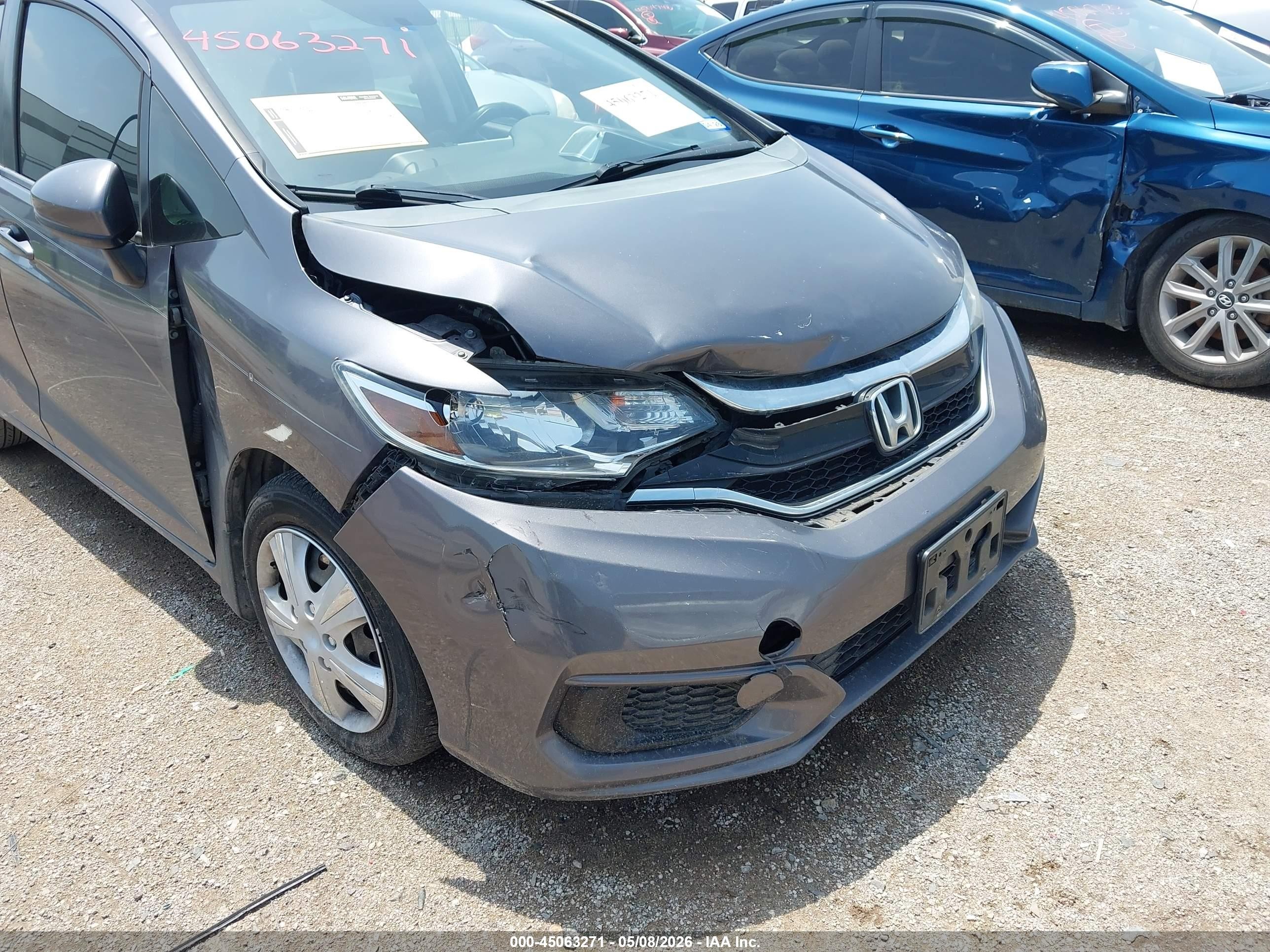 2019 Honda Fit Lx Серый vin: 3HGGK5H46KM713757
