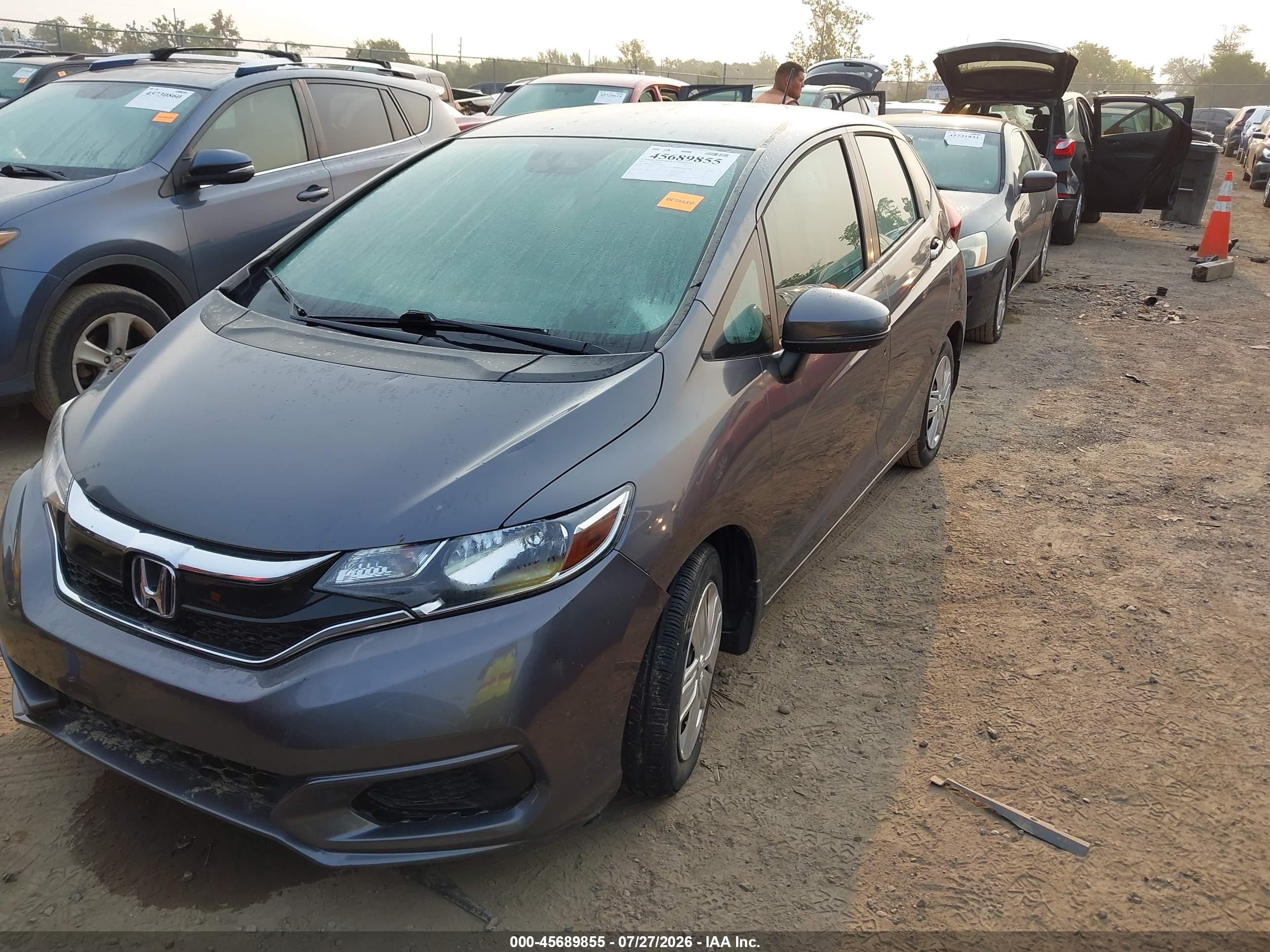 2020 Honda Fit Lx Gray vin: 3HGGK5H49LM701247
