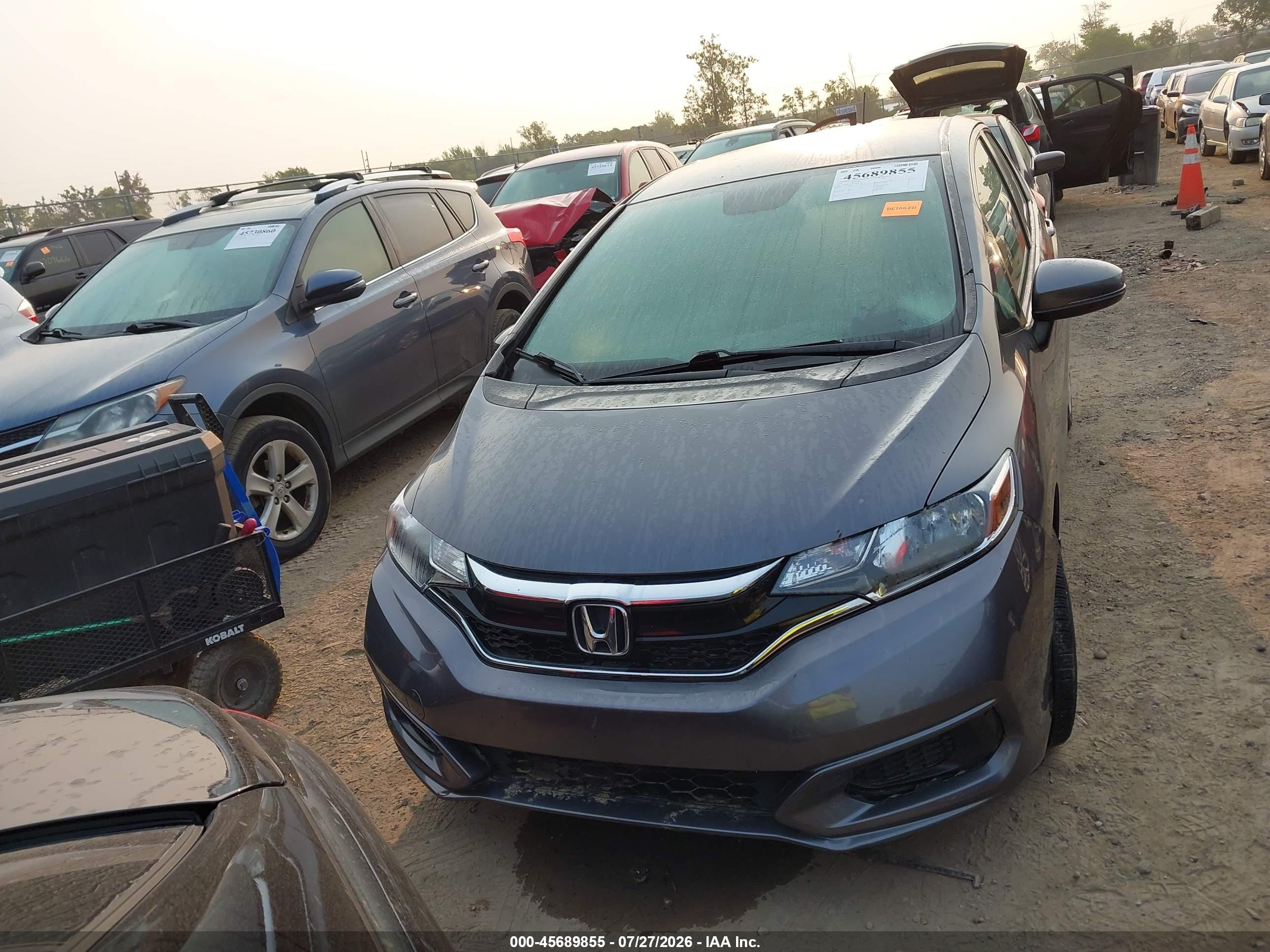 2020 Honda Fit Lx Gray vin: 3HGGK5H49LM701247