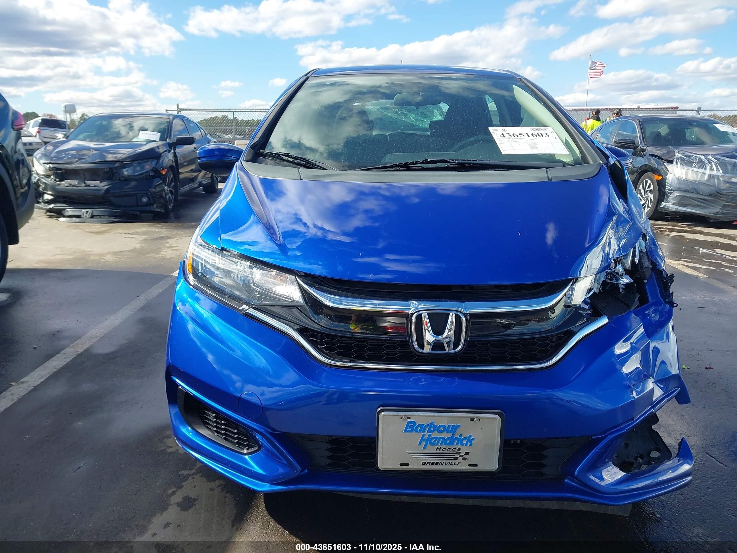 2020 Honda Fit Lx Blue vin: 3HGGK5H4XLM705064