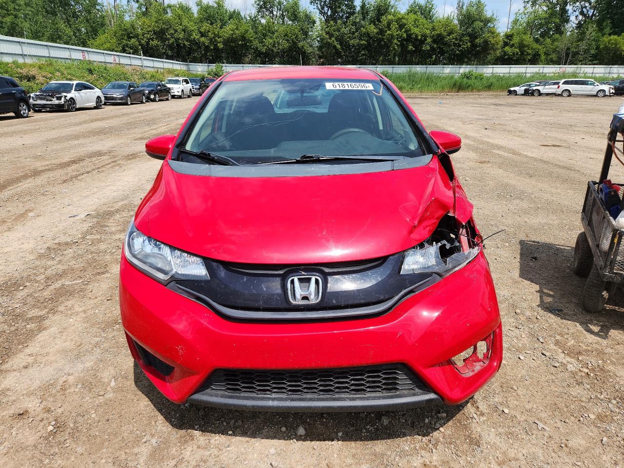 2015 Honda Fit Lx Red vin: 3HGGK5H50FM713574