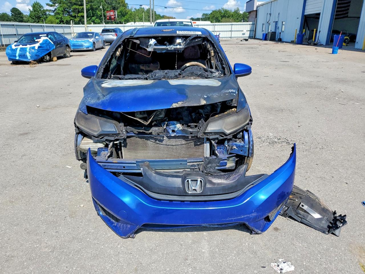 2015 Honda Fit Lx Blue vin: 3HGGK5H50FM714160
