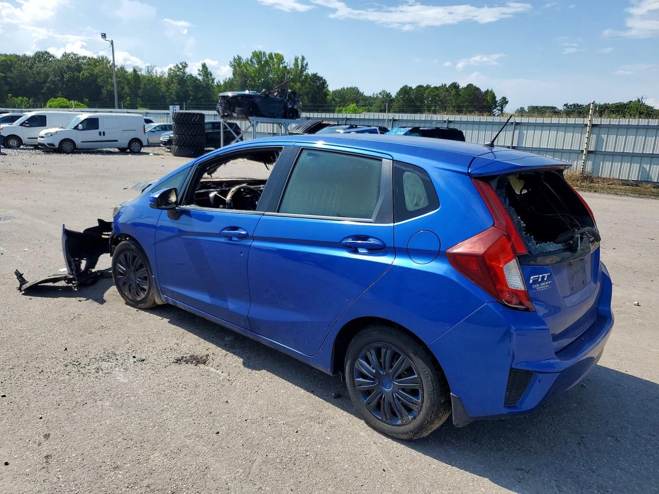 2015 Honda Fit Lx Blue vin: 3HGGK5H50FM714160