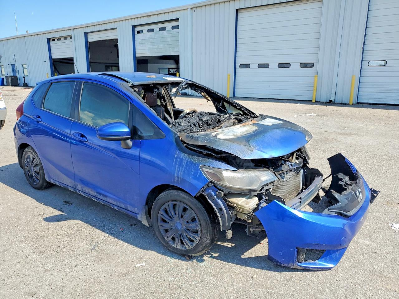 2015 Honda Fit Lx Blue vin: 3HGGK5H50FM714160
