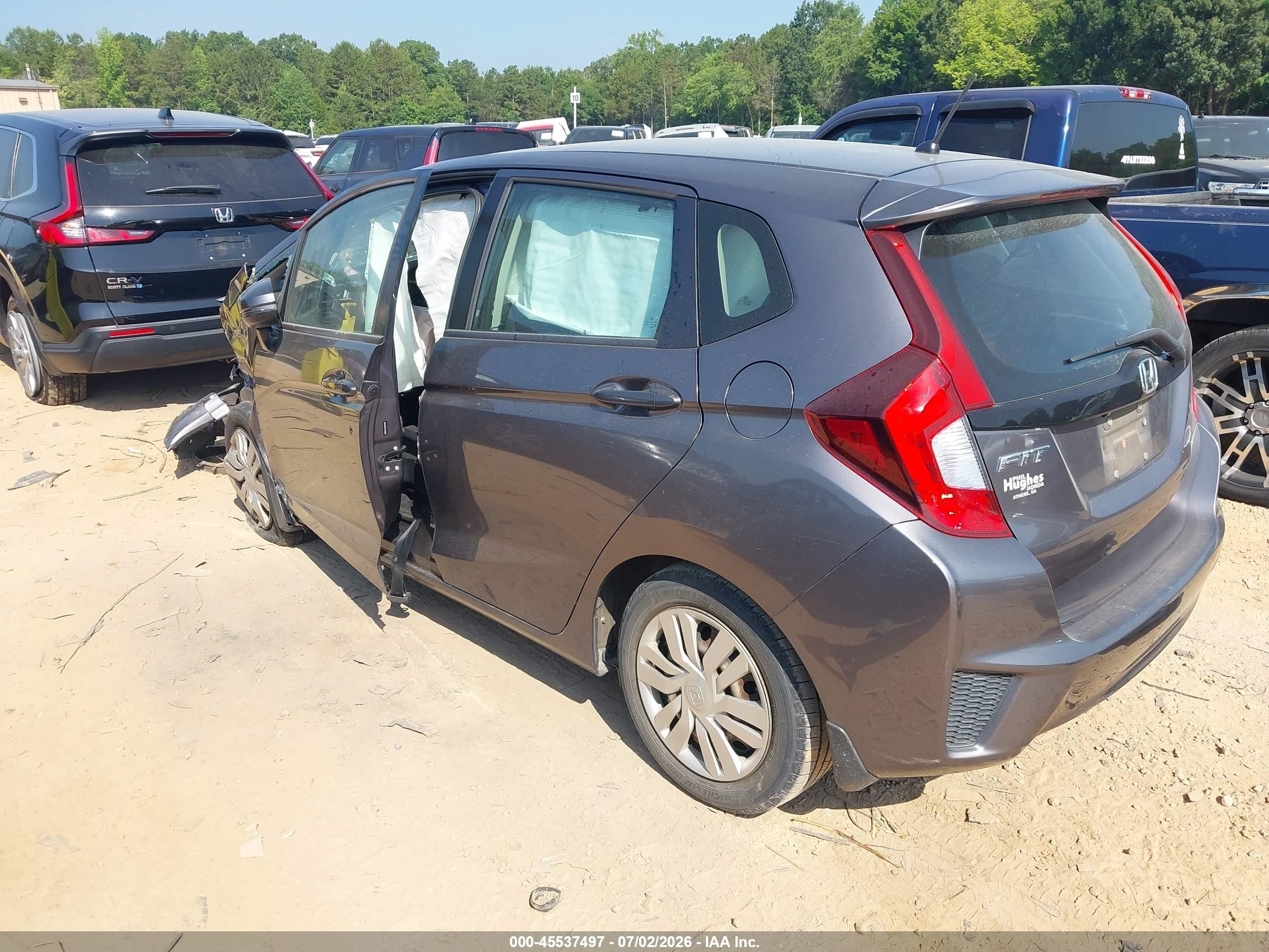 2015 Honda Fit Lx Gray vin: 3HGGK5H50FM760037