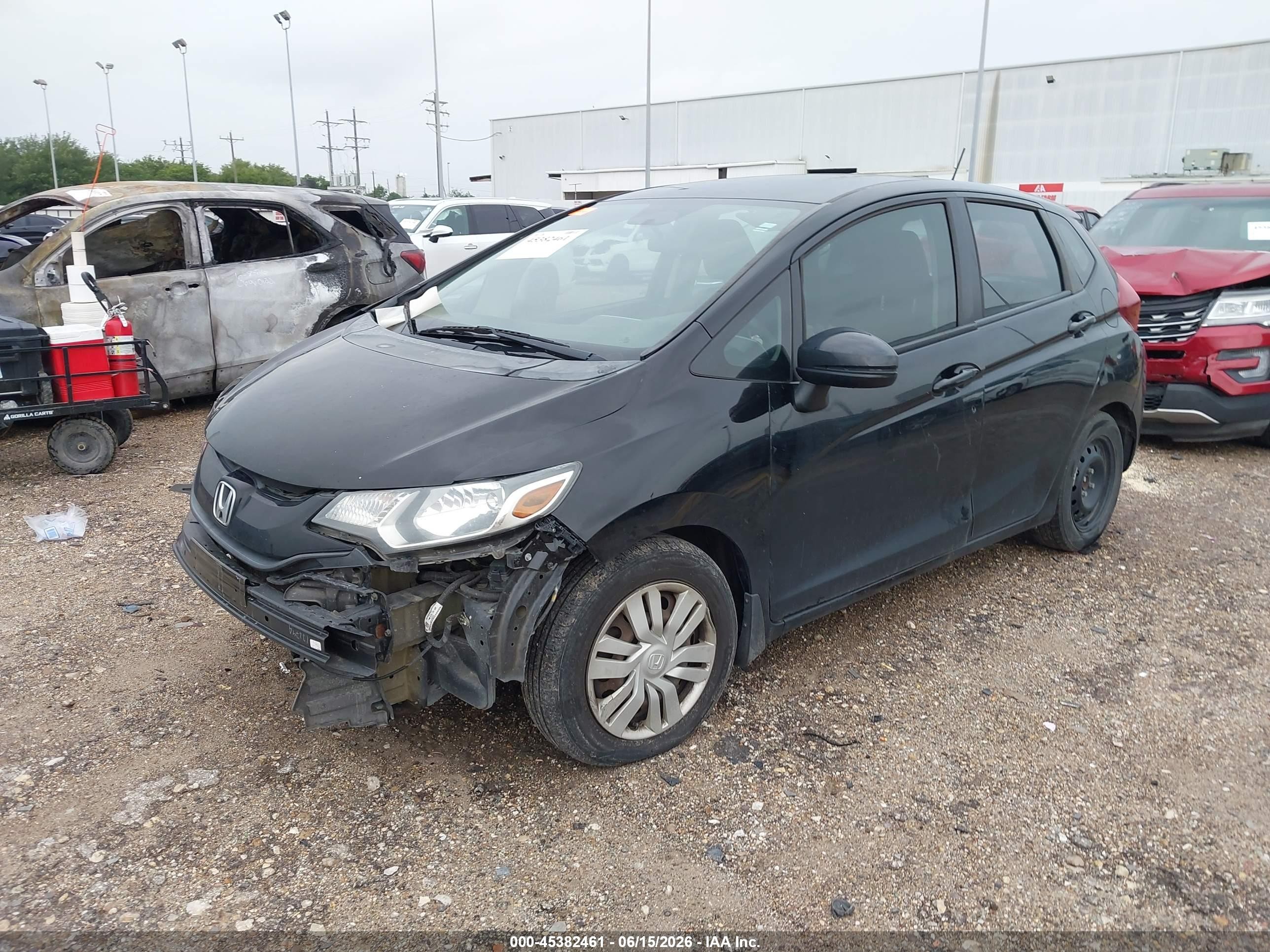 2015 Honda Fit Lx Black vin: 3HGGK5H50FM769286