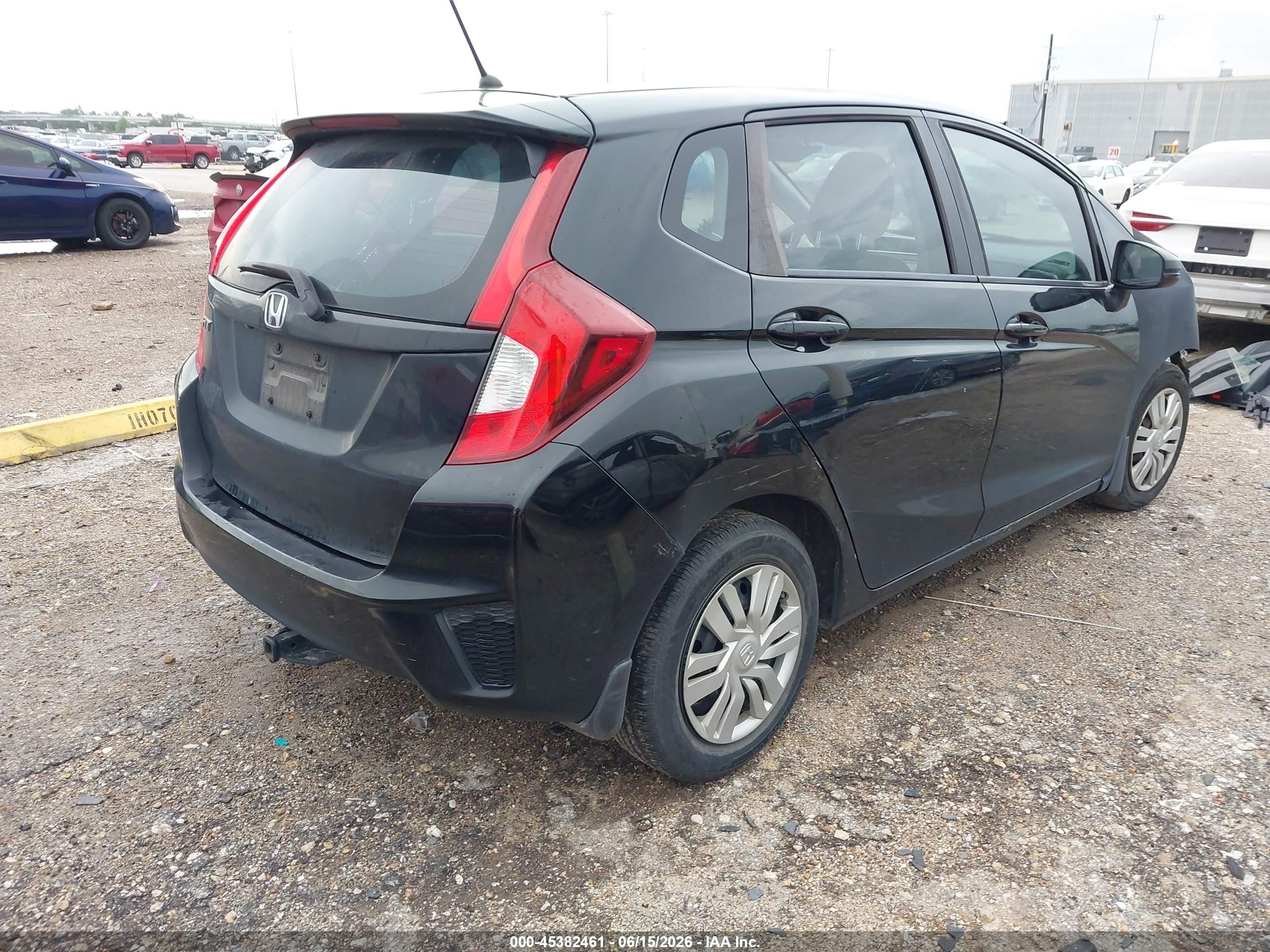2015 Honda Fit Lx Black vin: 3HGGK5H50FM769286