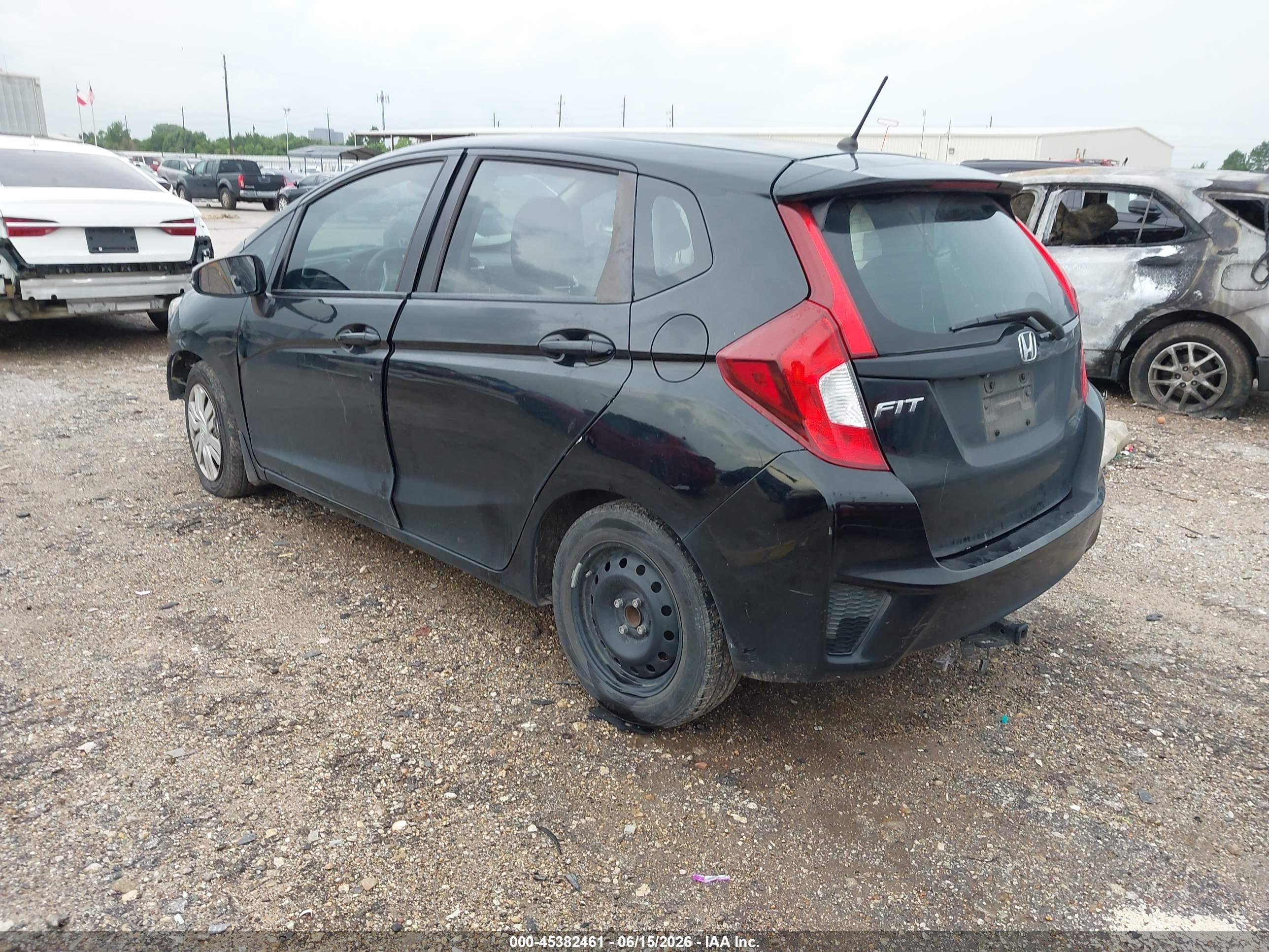 2015 Honda Fit Lx Black vin: 3HGGK5H50FM769286