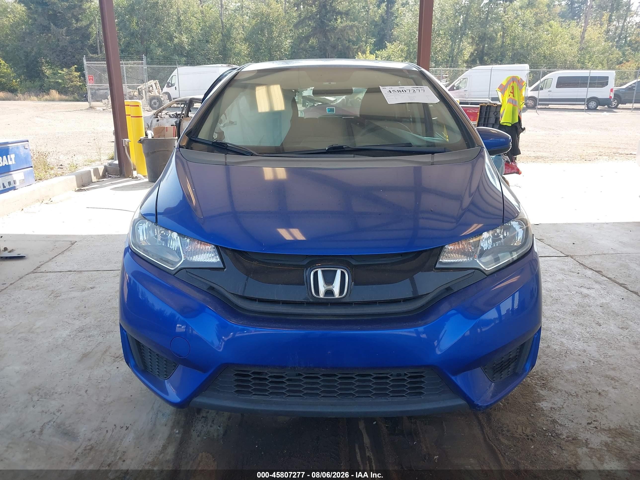2015 Honda Fit Lx Blue vin: 3HGGK5H50FM779221