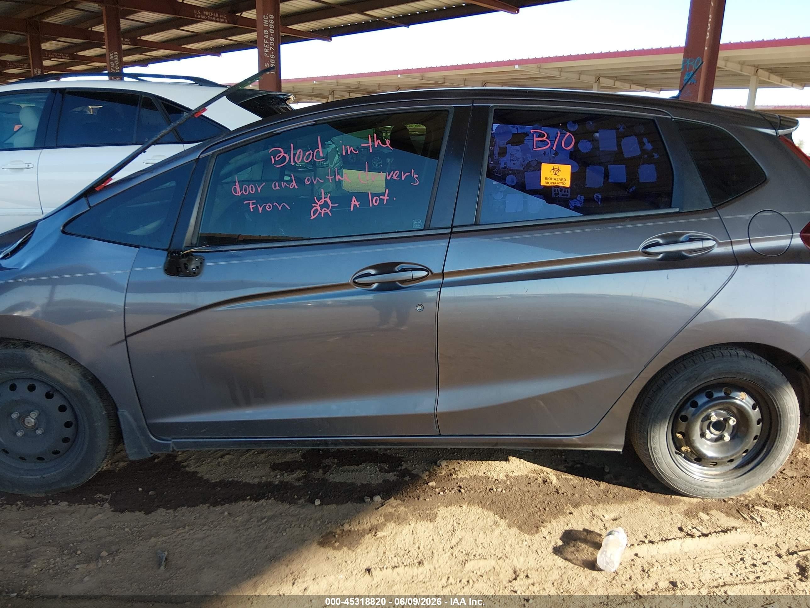 2015 Honda Fit Lx Gray vin: 3HGGK5H51FM706052